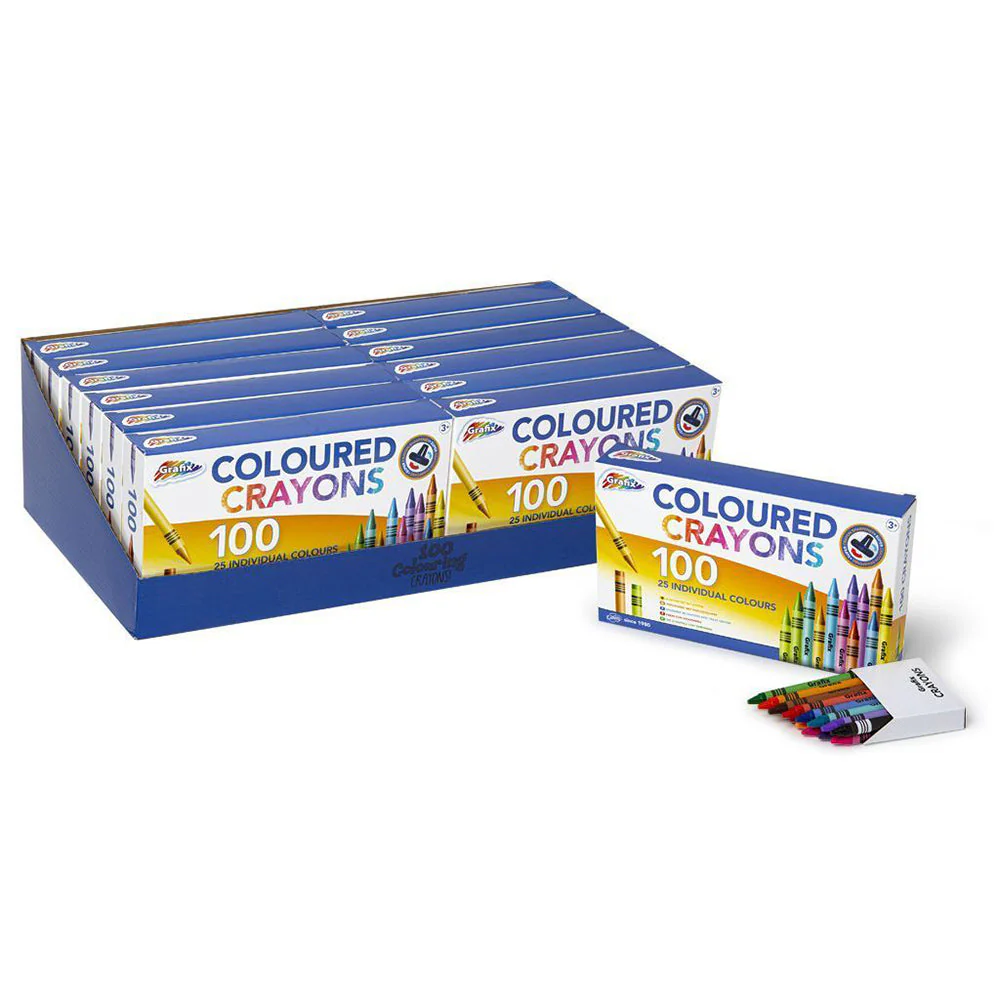 100 Colouring Crayons with Sharpener - Image 4
