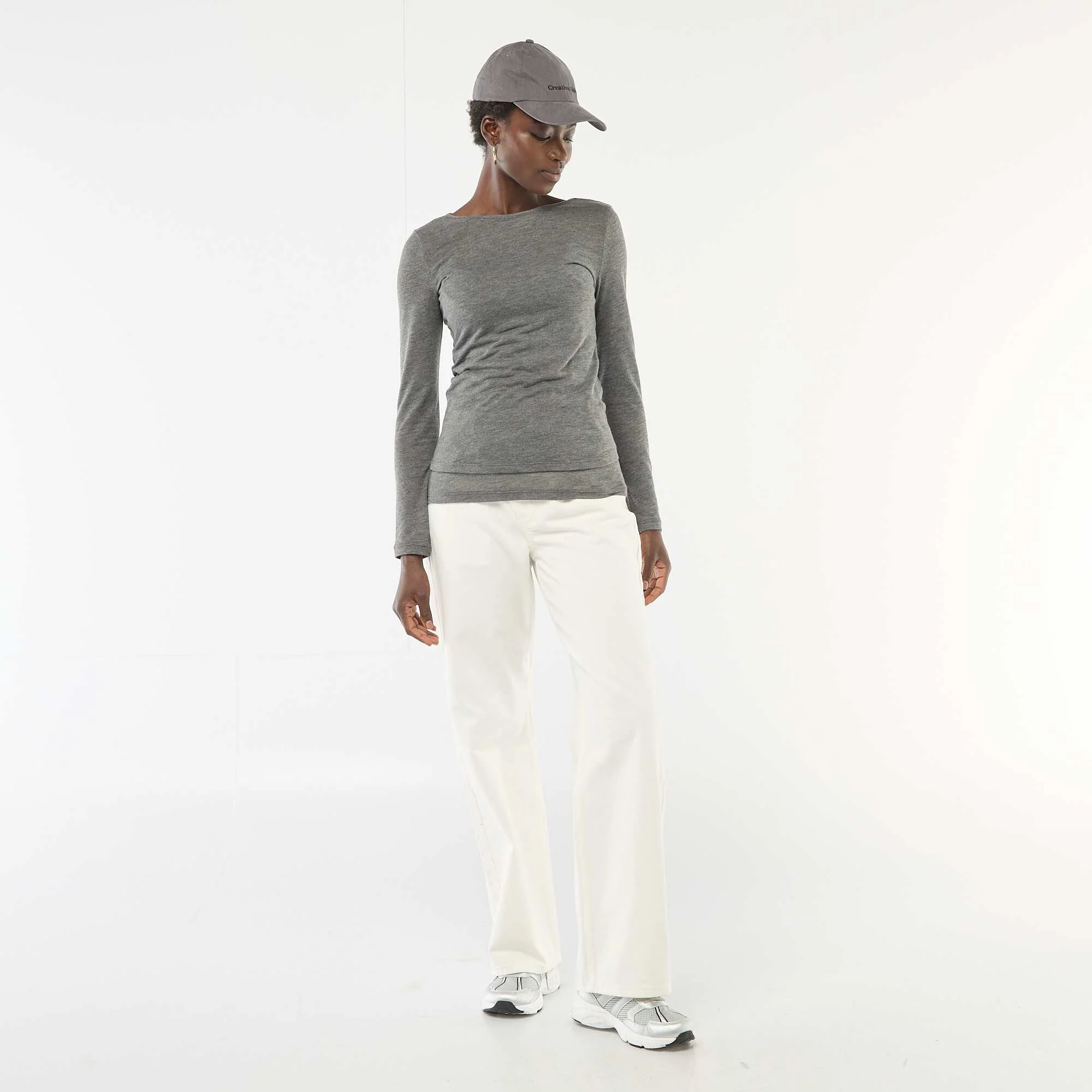 2-in-1 Tank Top T-Shirt GREY - Image 2