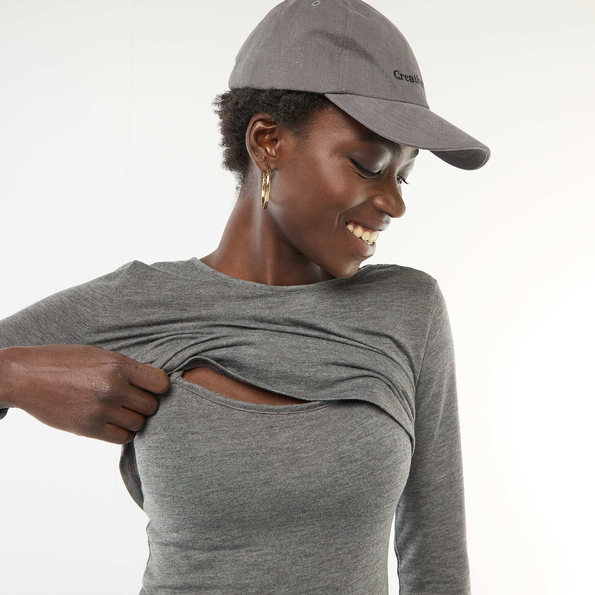 2-in-1 Tank Top T-Shirt GREY - Image 3