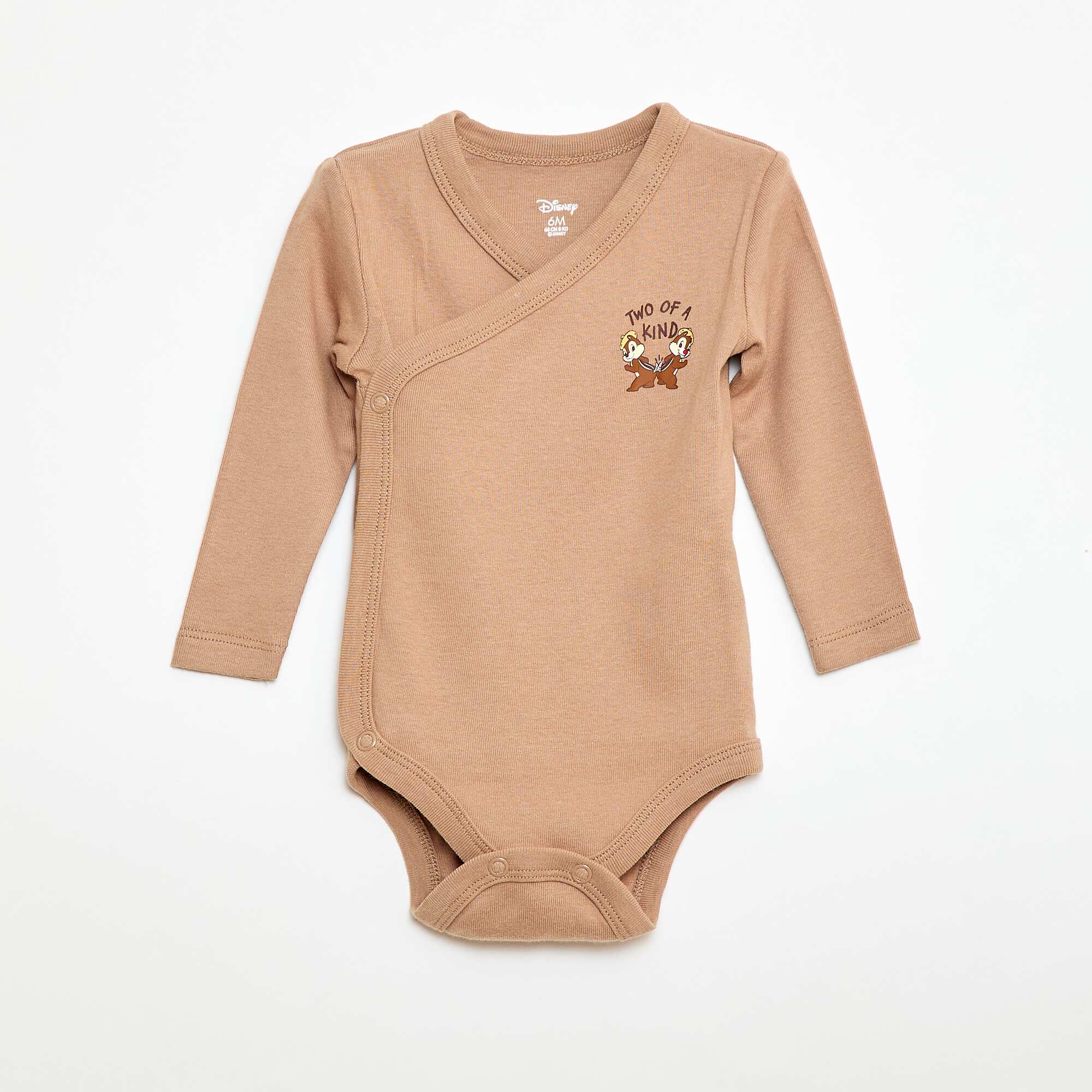 2-Pack 'Chip & Dale' Bodysuits BEIGE - Image 2
