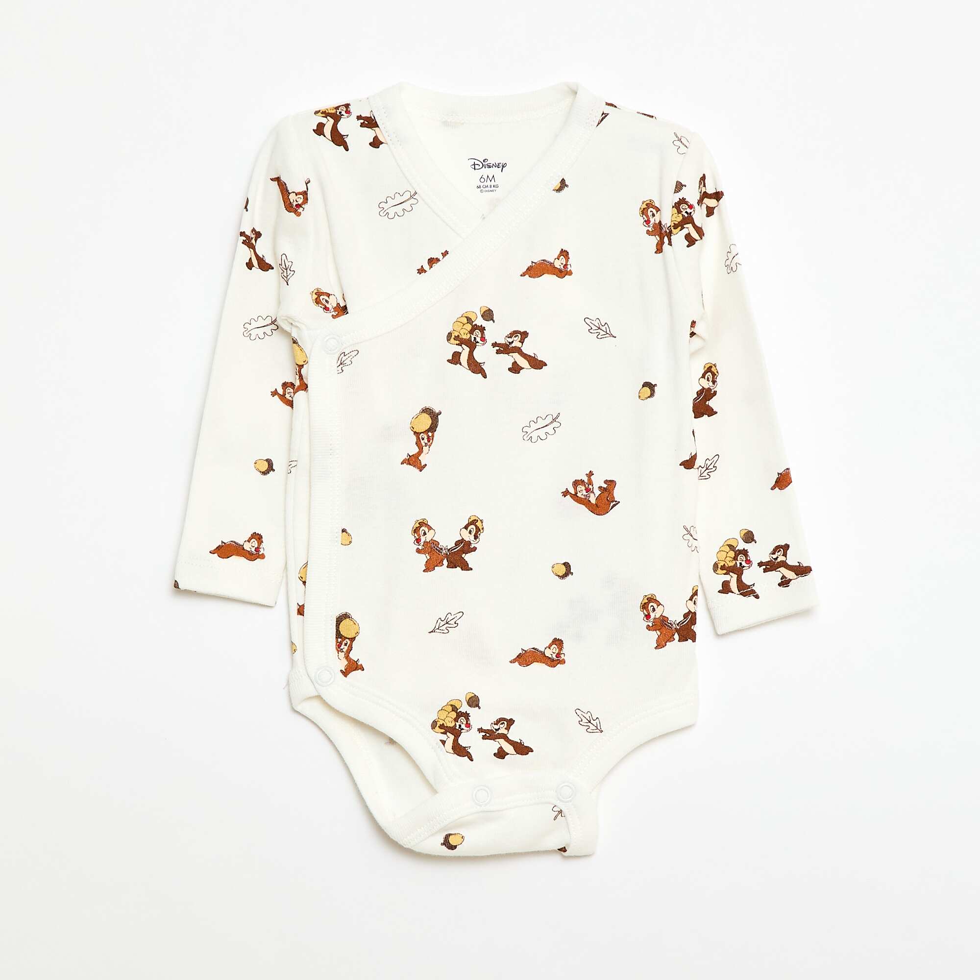 2-Pack 'Chip & Dale' Bodysuits BEIGE - Image 3