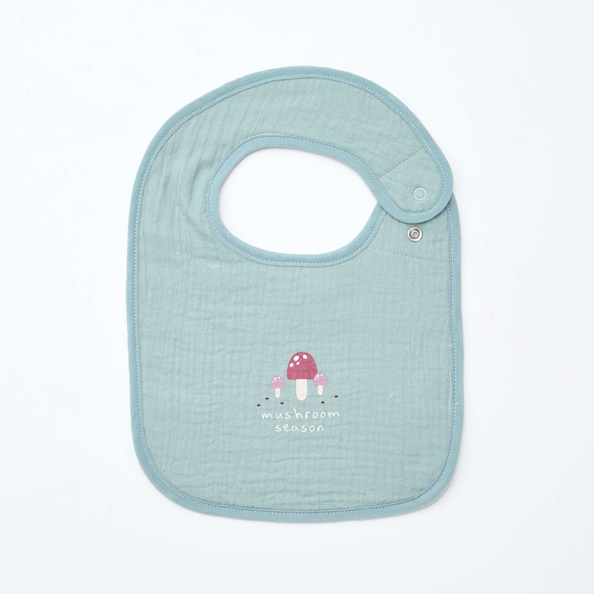 2-Pack Cotton Gauze Bibs with Terry Lining WHITE - Image 3