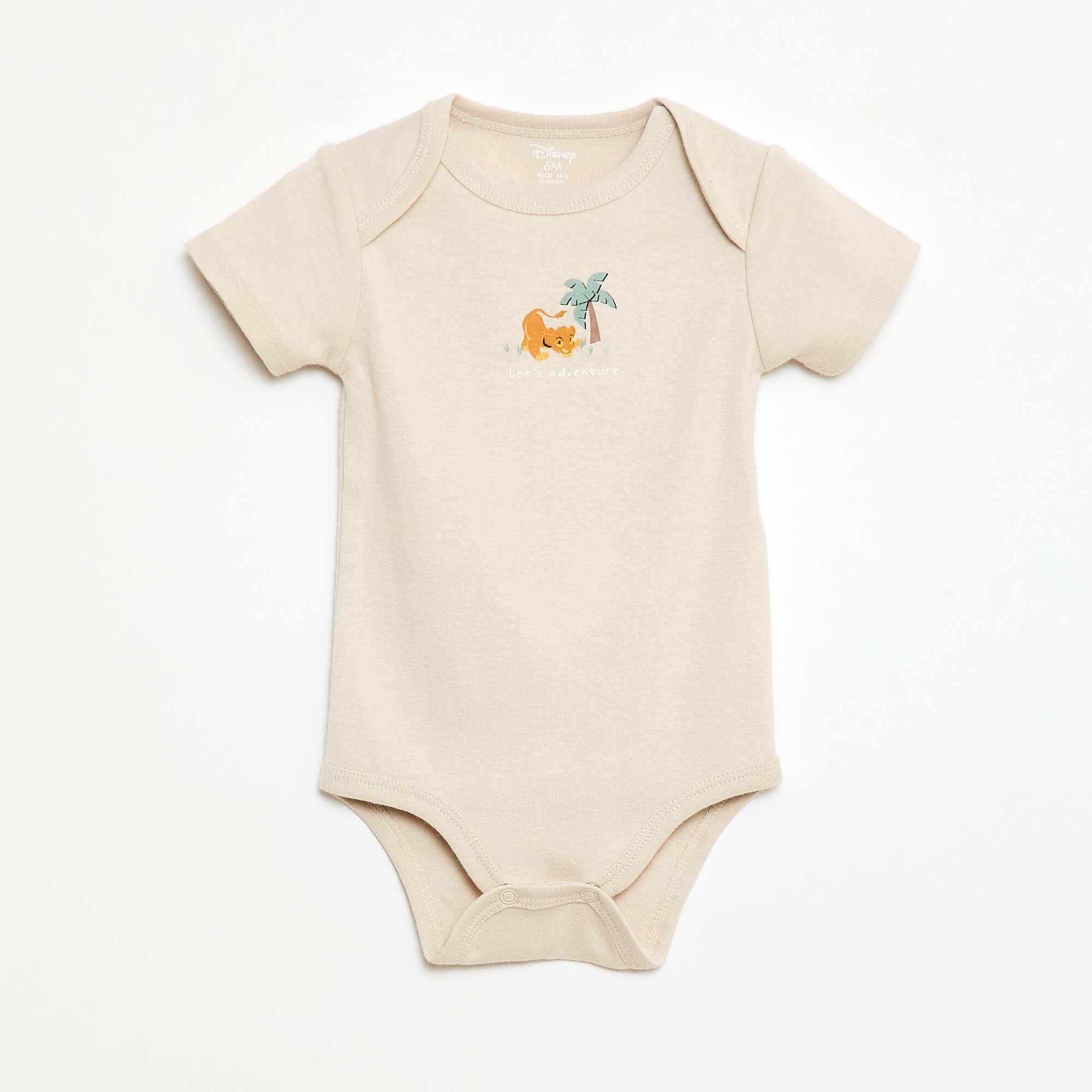 2-Pack 'Disney' 'Simba' Short-Sleeve Bodysuits BEIGE - Image 2