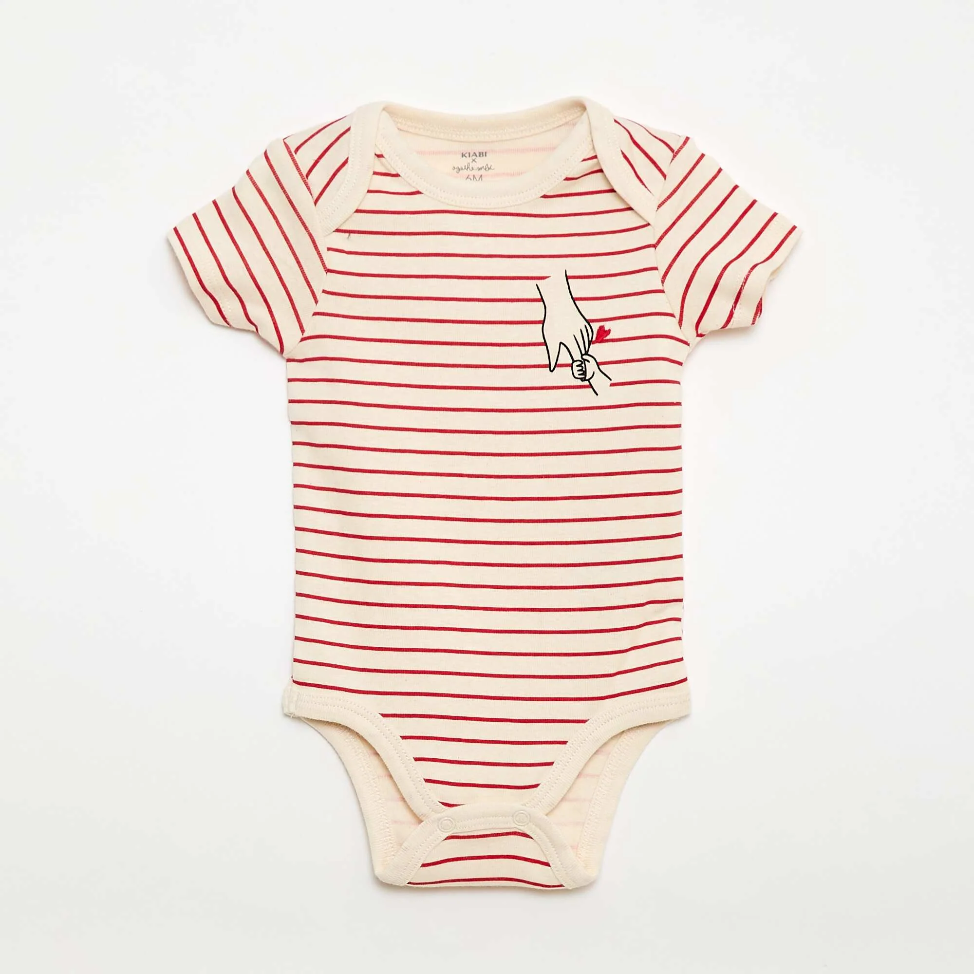 2-Pack Family Print Bodysuits - Valentine's Day WHITE - Image 4