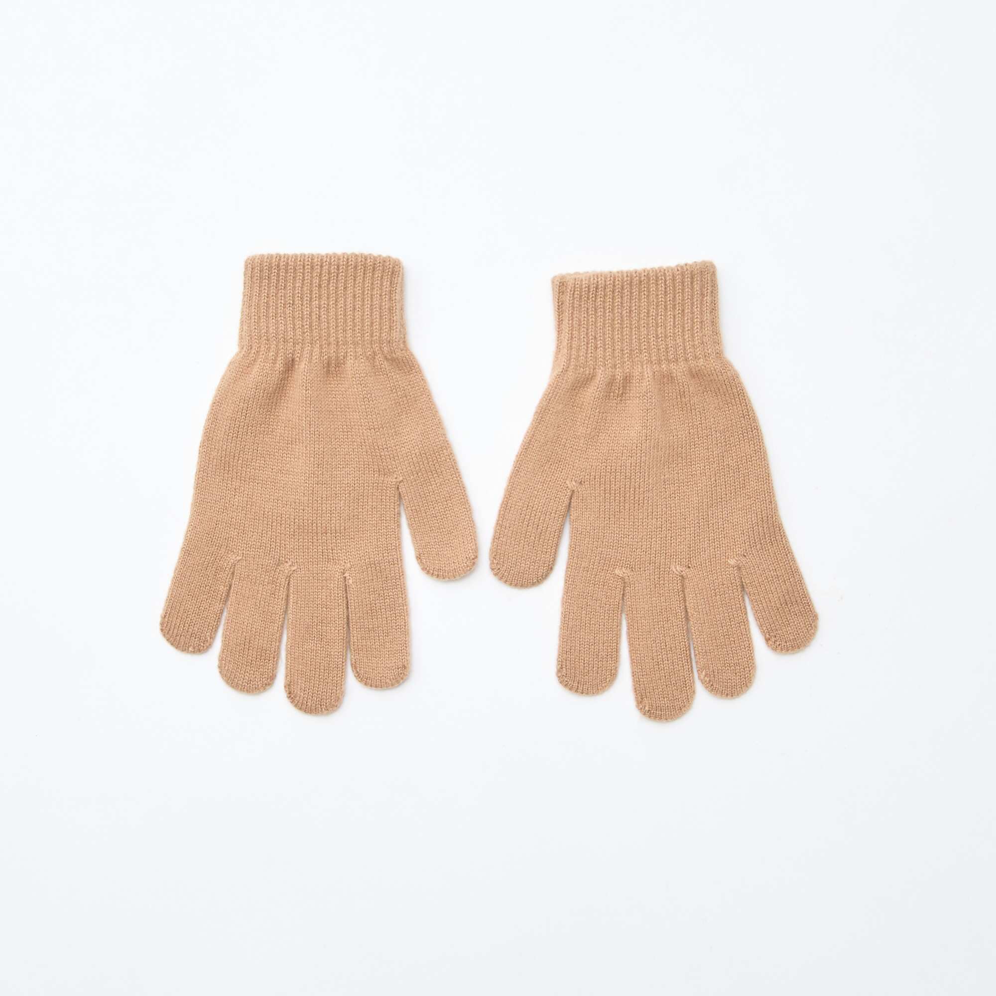 2-Pack Knitted Gloves BEIGE - Image 2