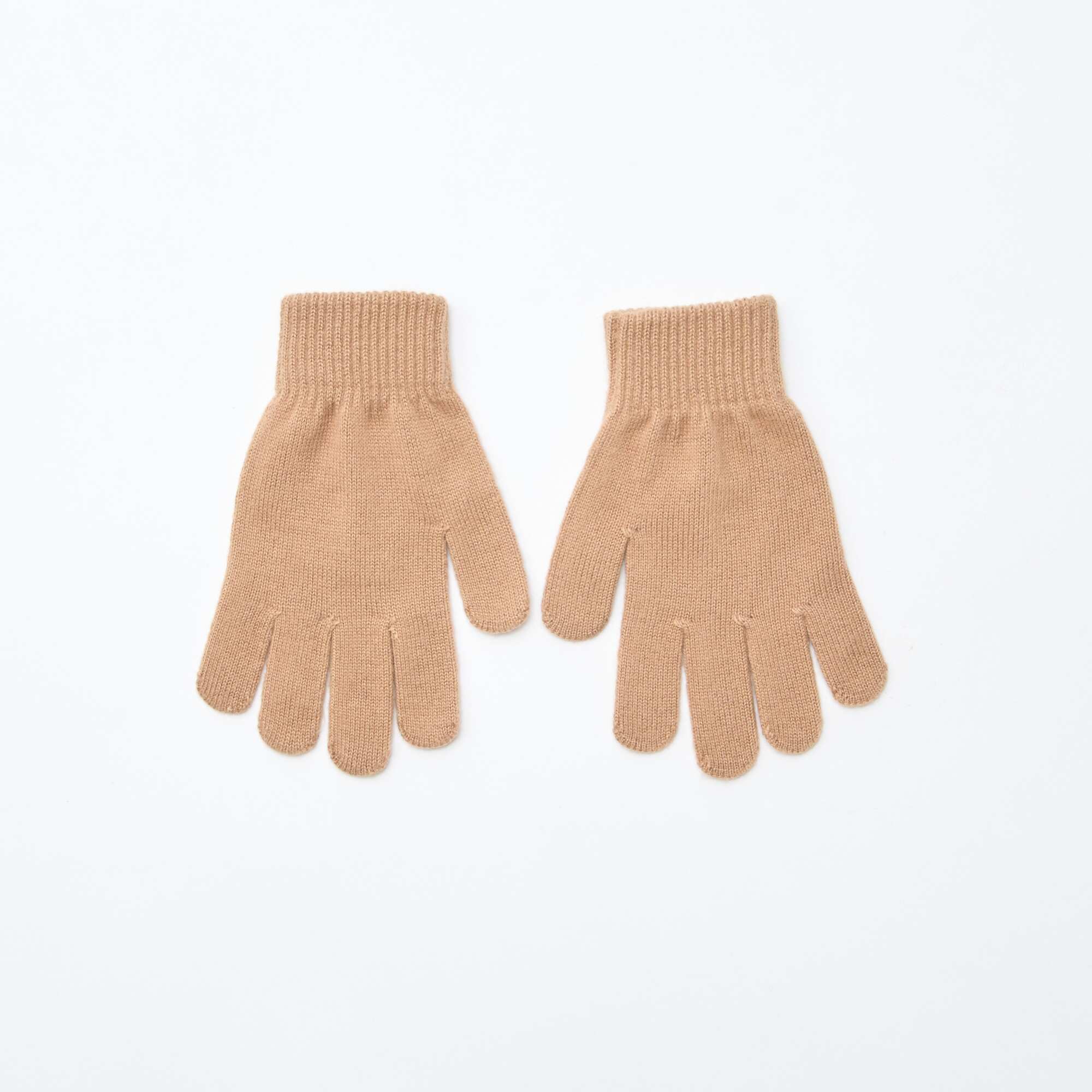 2-Pack Knitted Gloves BEIGE - Image 3