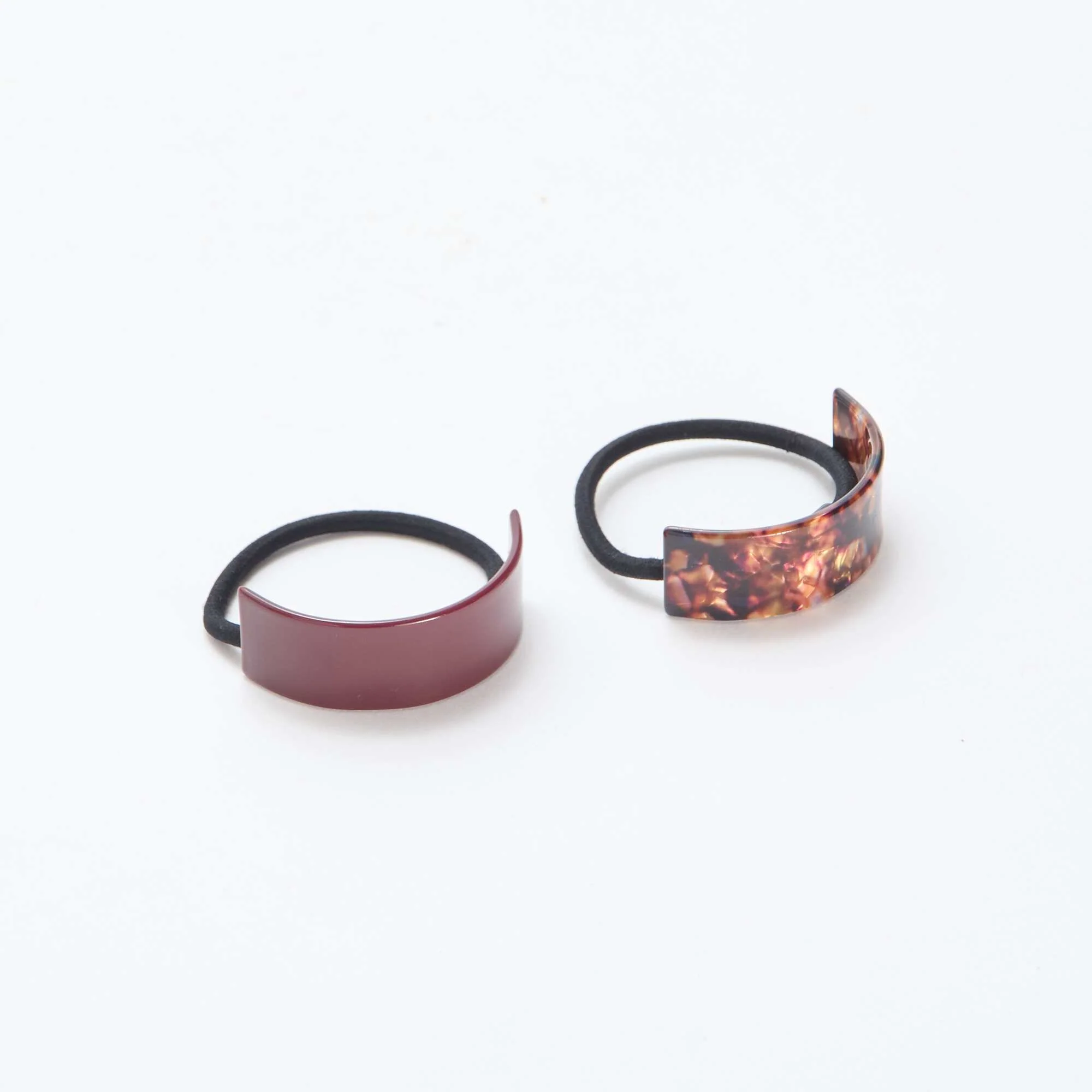 2-Pack of Bejeweled Hair Ties RED