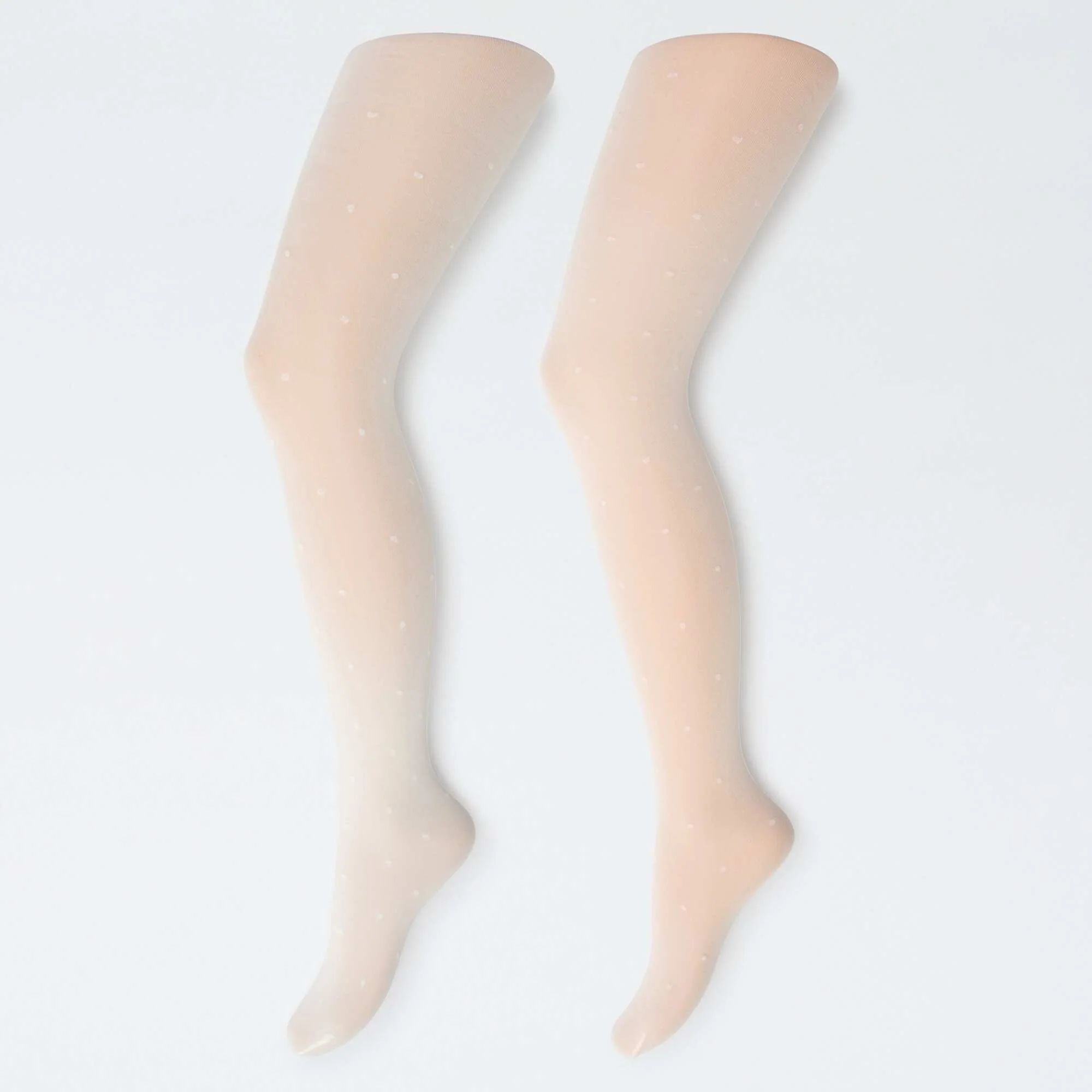 2-Pack of Lightweight Printed Tights WHITE