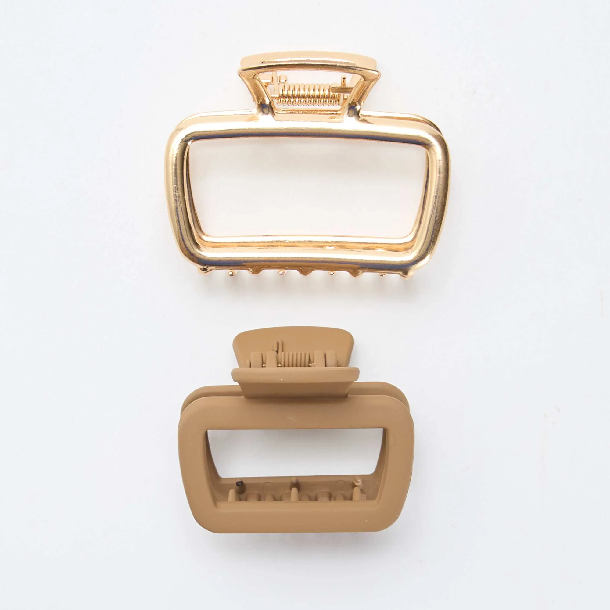 2-Pack of Small Claw Clips BEIGE