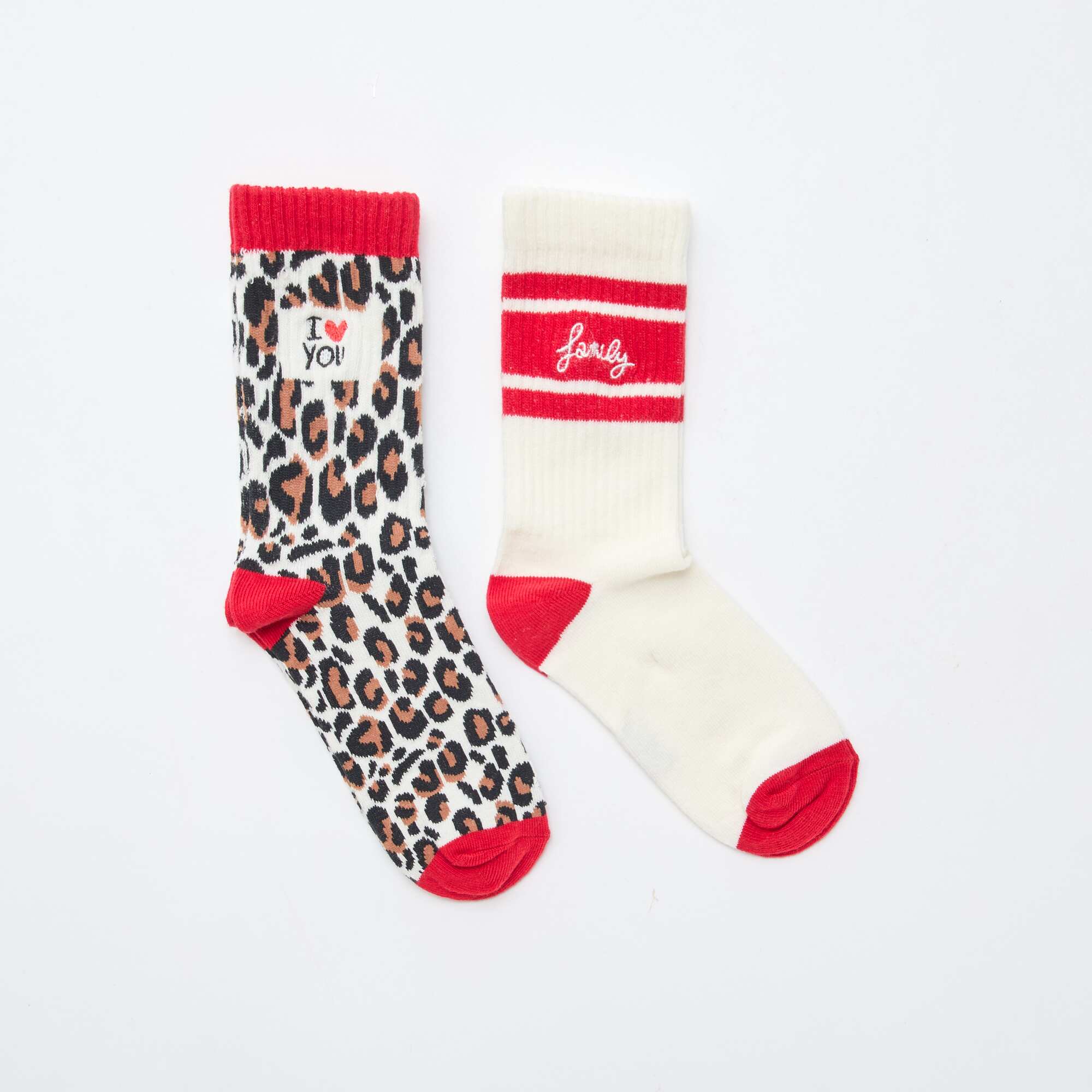 2-Pack of Socks - Valentine's Day WHITE - Image 2