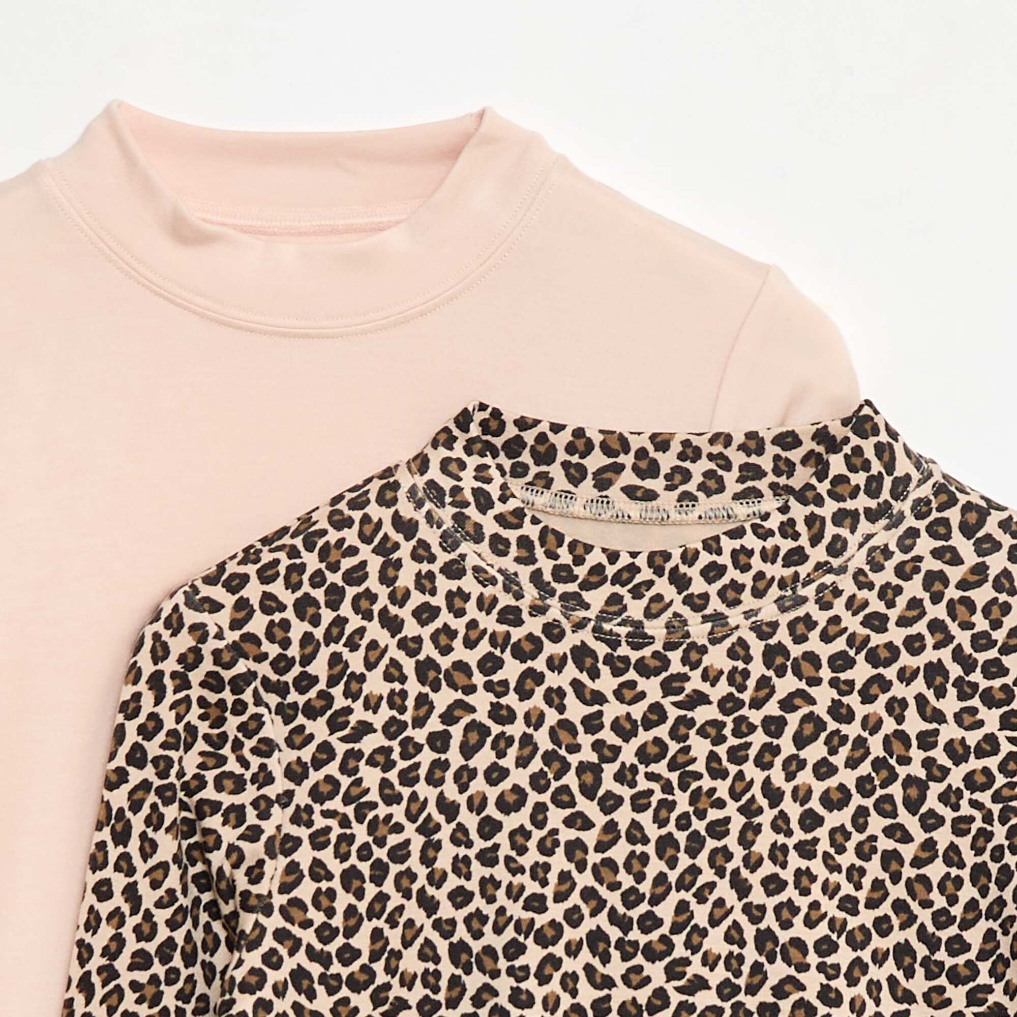 2-Pack Roll Neck T-shirts PINK - Image 2