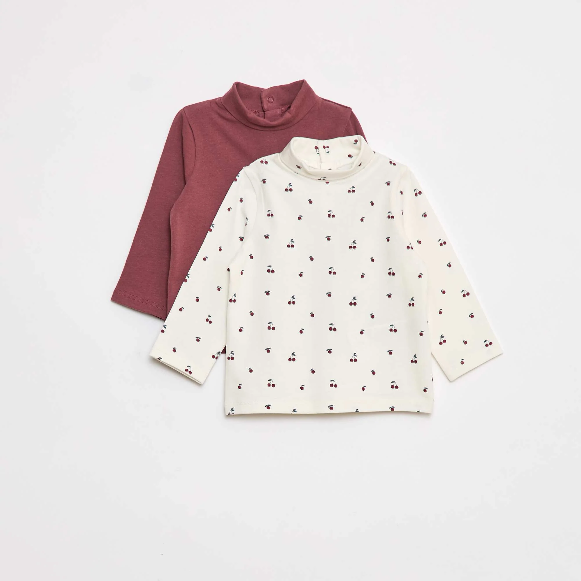 2-Pack Roll Neck Under Tops WHITE