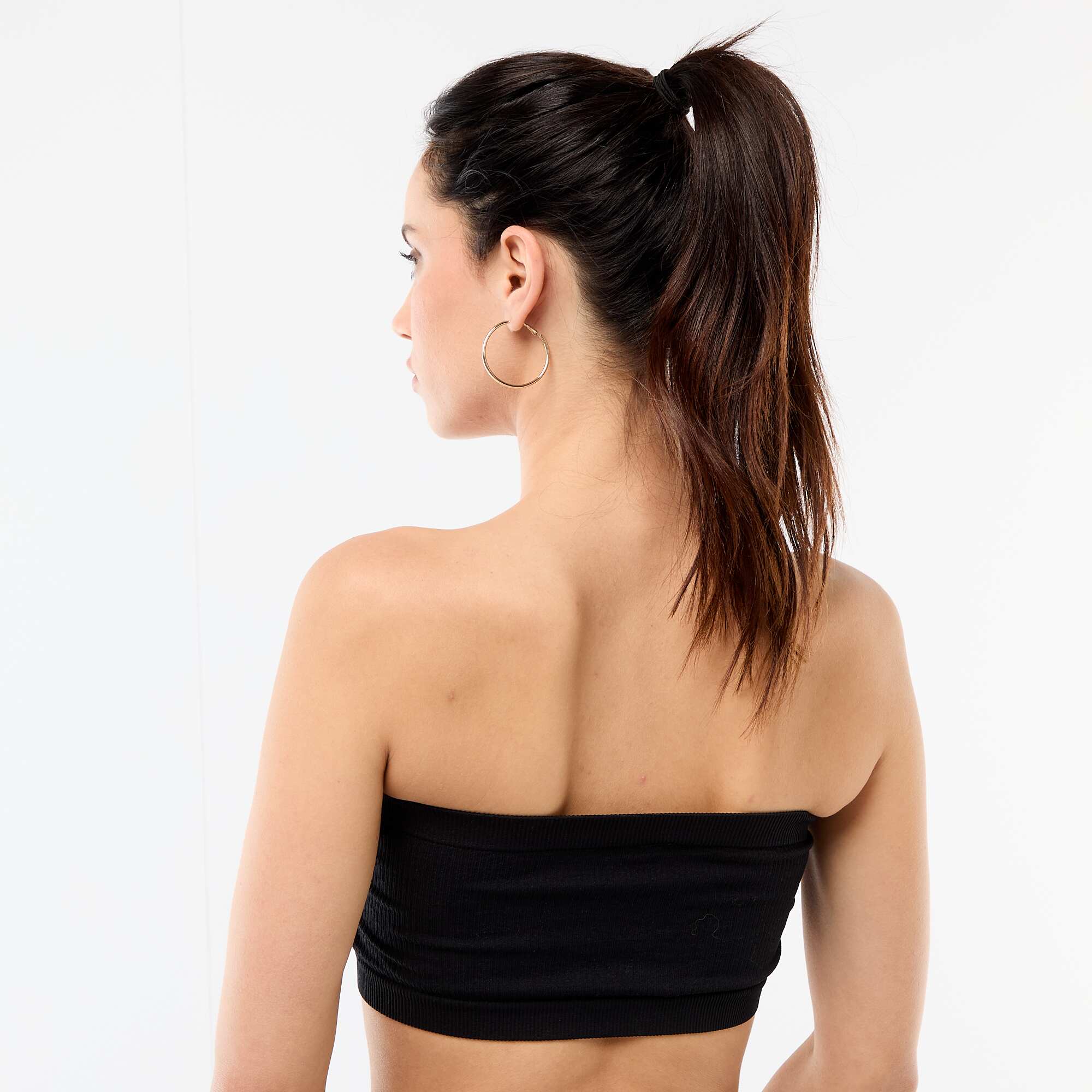 2-Pack Seamless Rib Bandeau Bras WHITE - Image 3