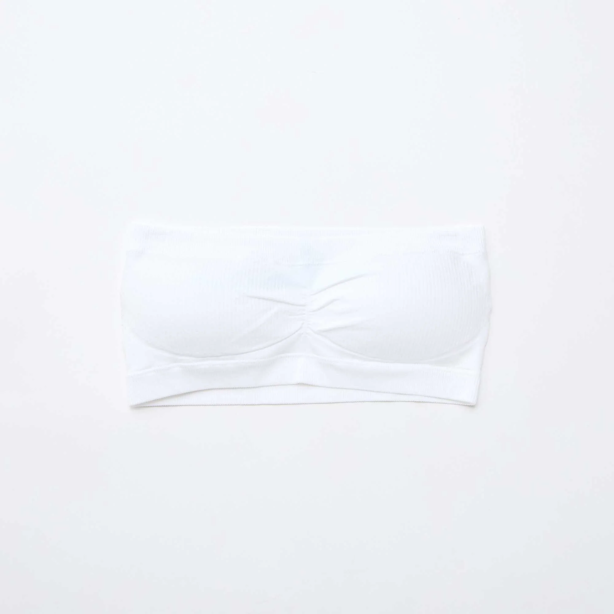 2-Pack Seamless Rib Bandeau Bras WHITE - Image 4