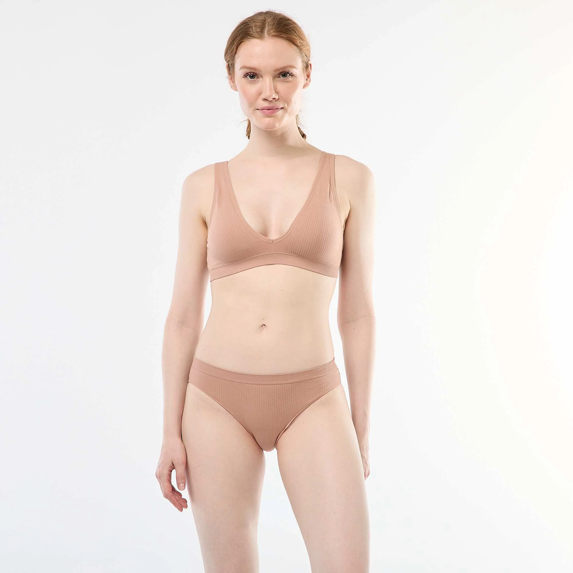 2-Pack Seamless Ribbed Bralettes PINK - Image 5