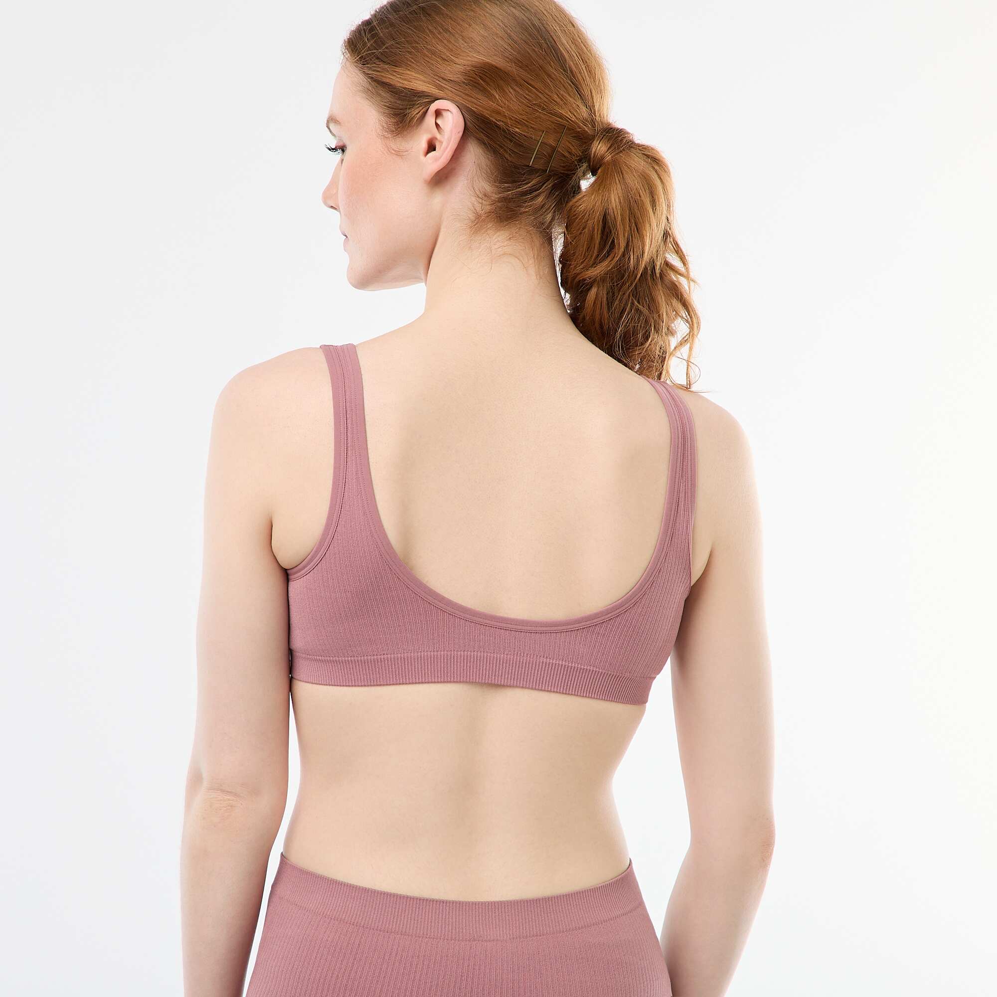 2-Pack Seamless Ribbed Bralettes PINK - Image 3