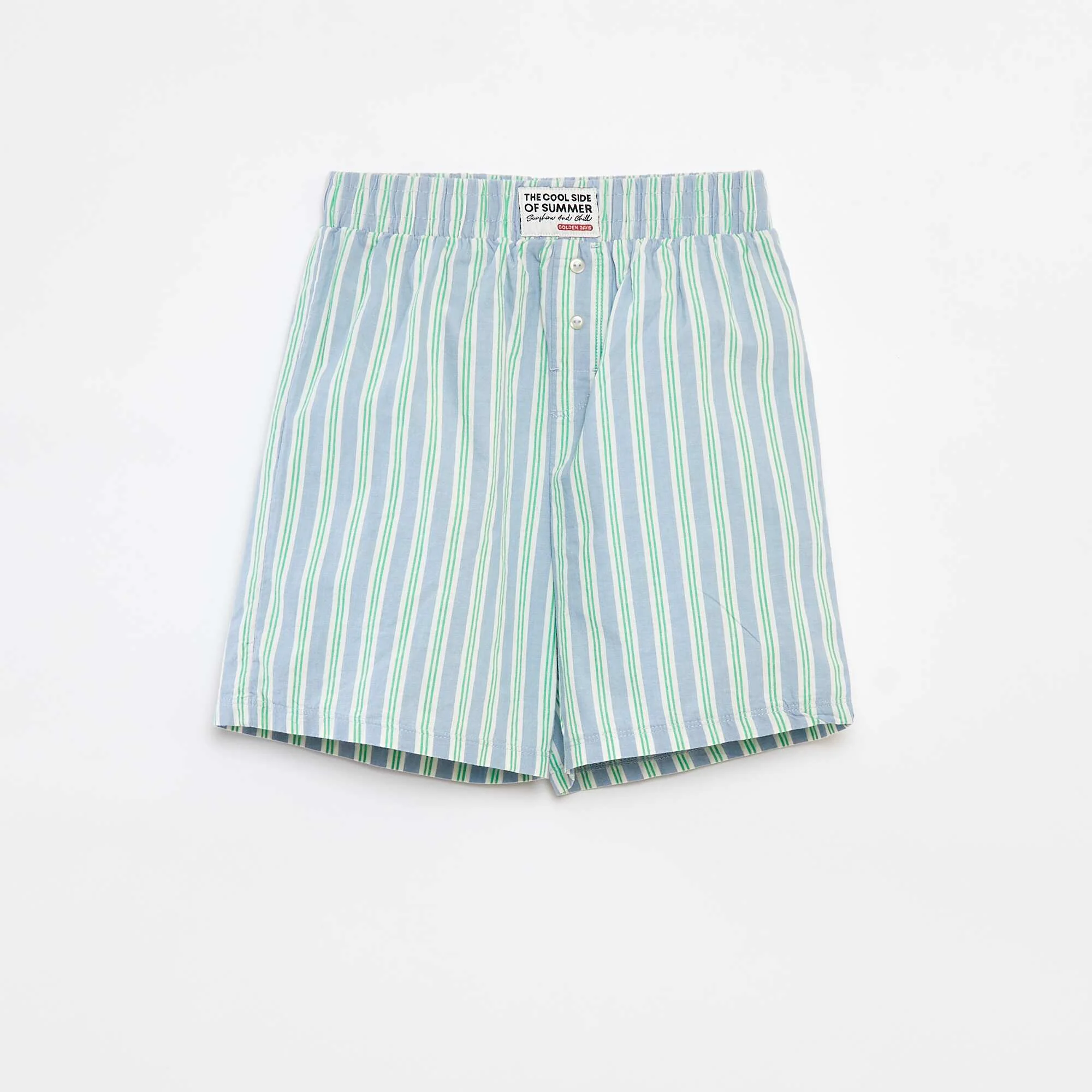 2-piece pyjama set - Striped shorts + T-shirt GREY - Image 4