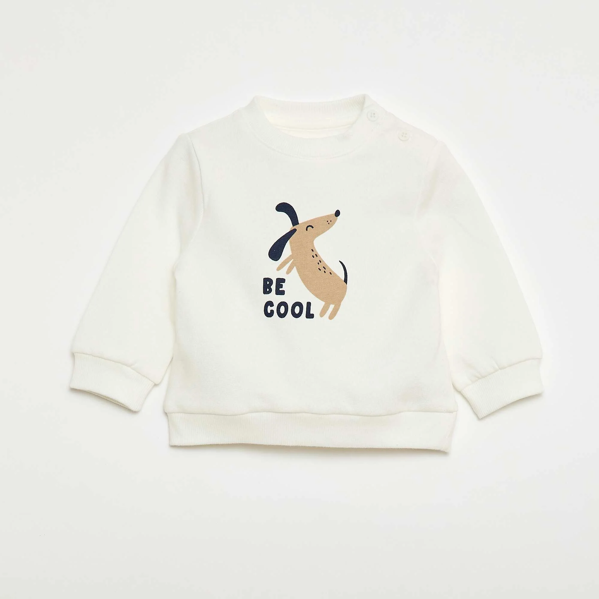 2-piece sweatshirt + trousers set BEIGE - Image 2