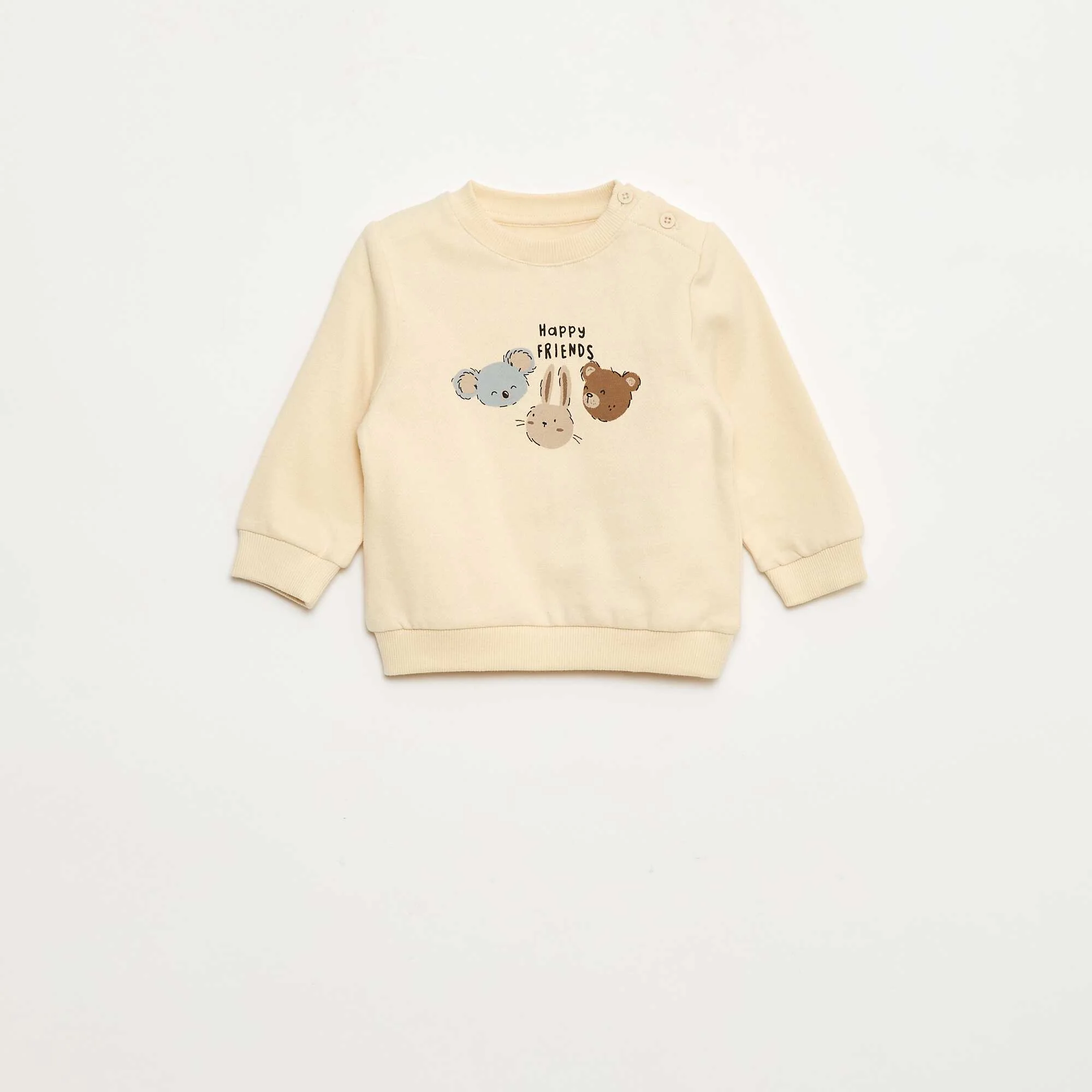 2-piece sweatshirt + trousers set WHITE - Image 2