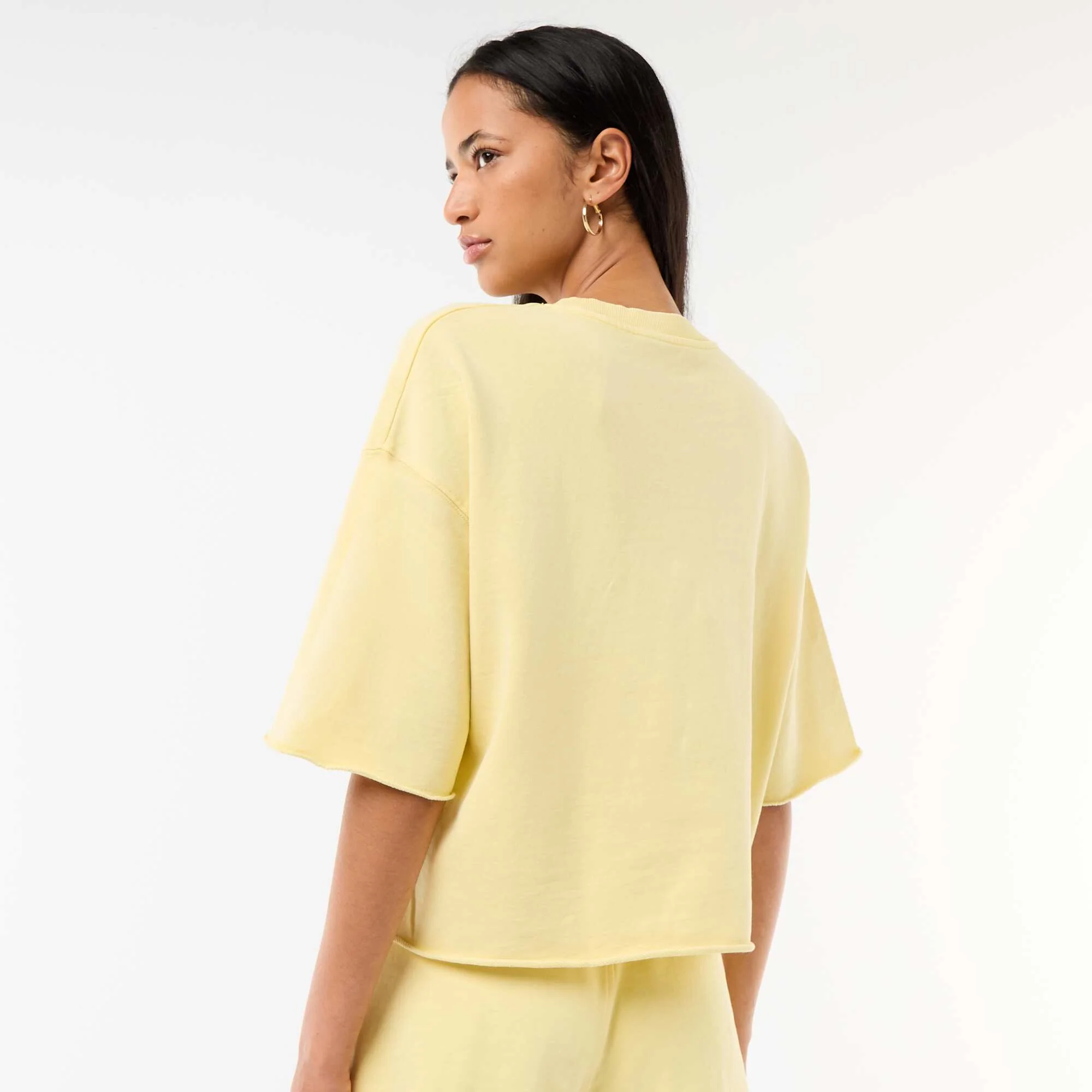 3/4 Sleeve French Terry T-shirt YELLOW - Image 4