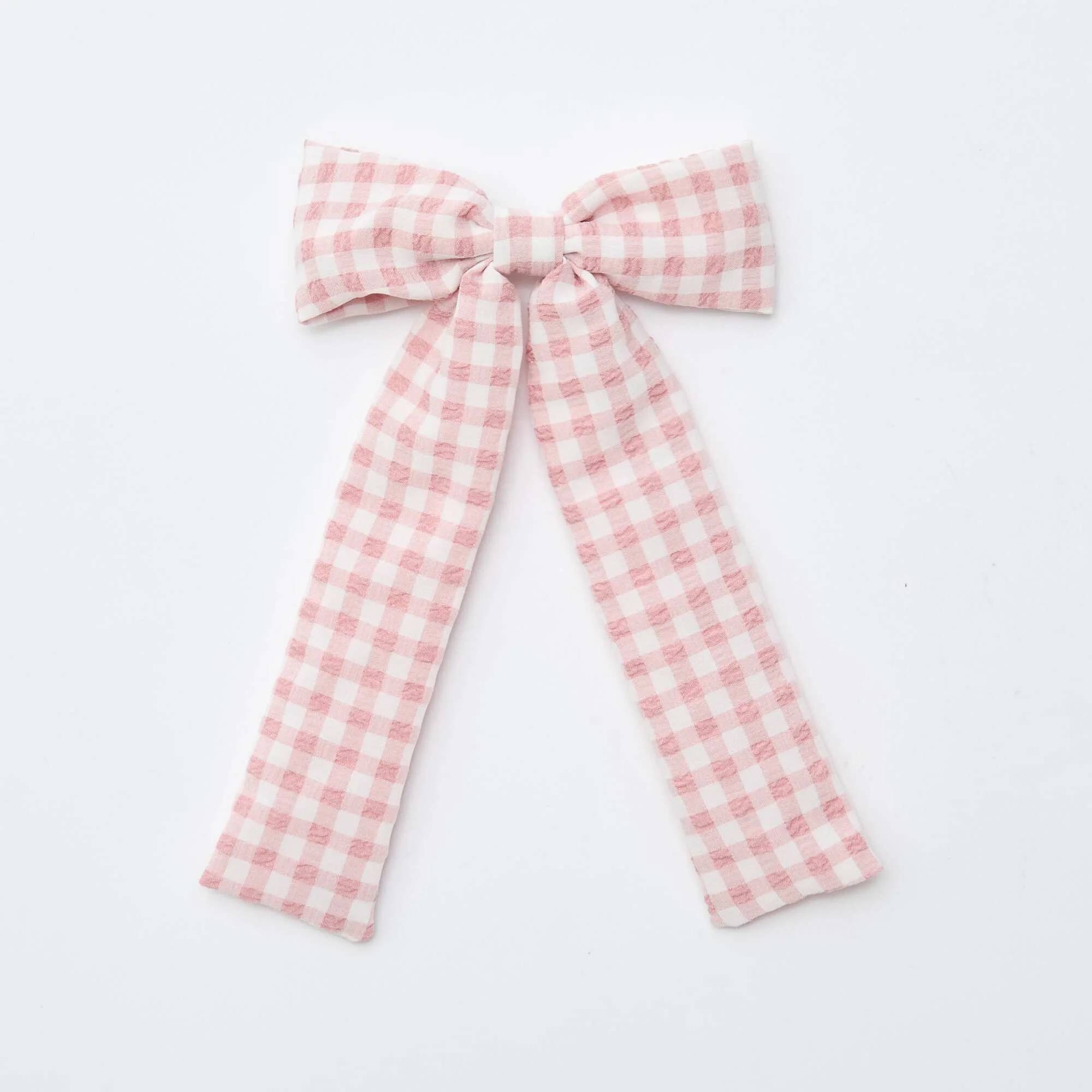 3-Pack of Alligator Hair Clips with Fancy Bow and Ribbon PINK