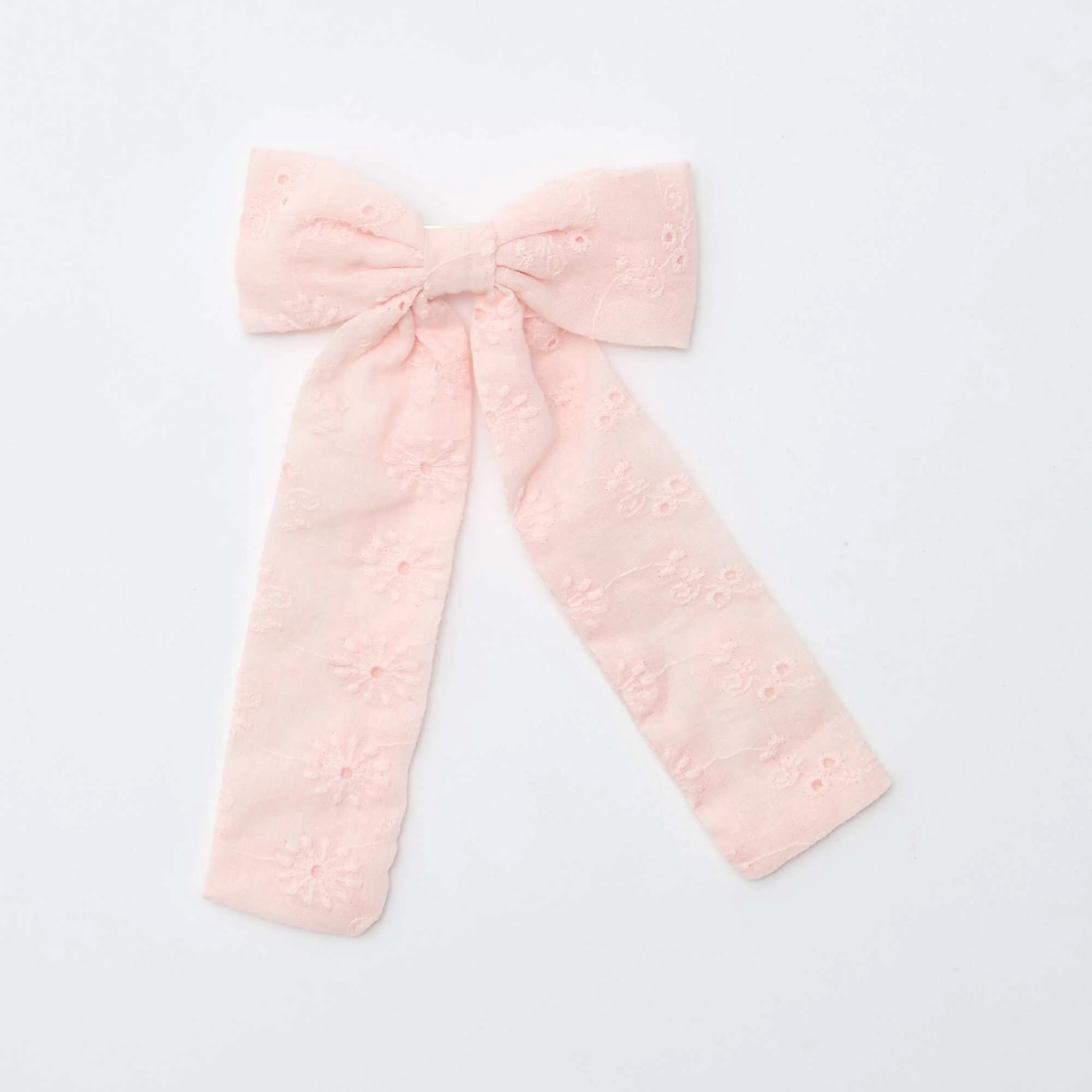 3-Pack of Alligator Hair Clips with Fancy Bow and Ribbon PINK