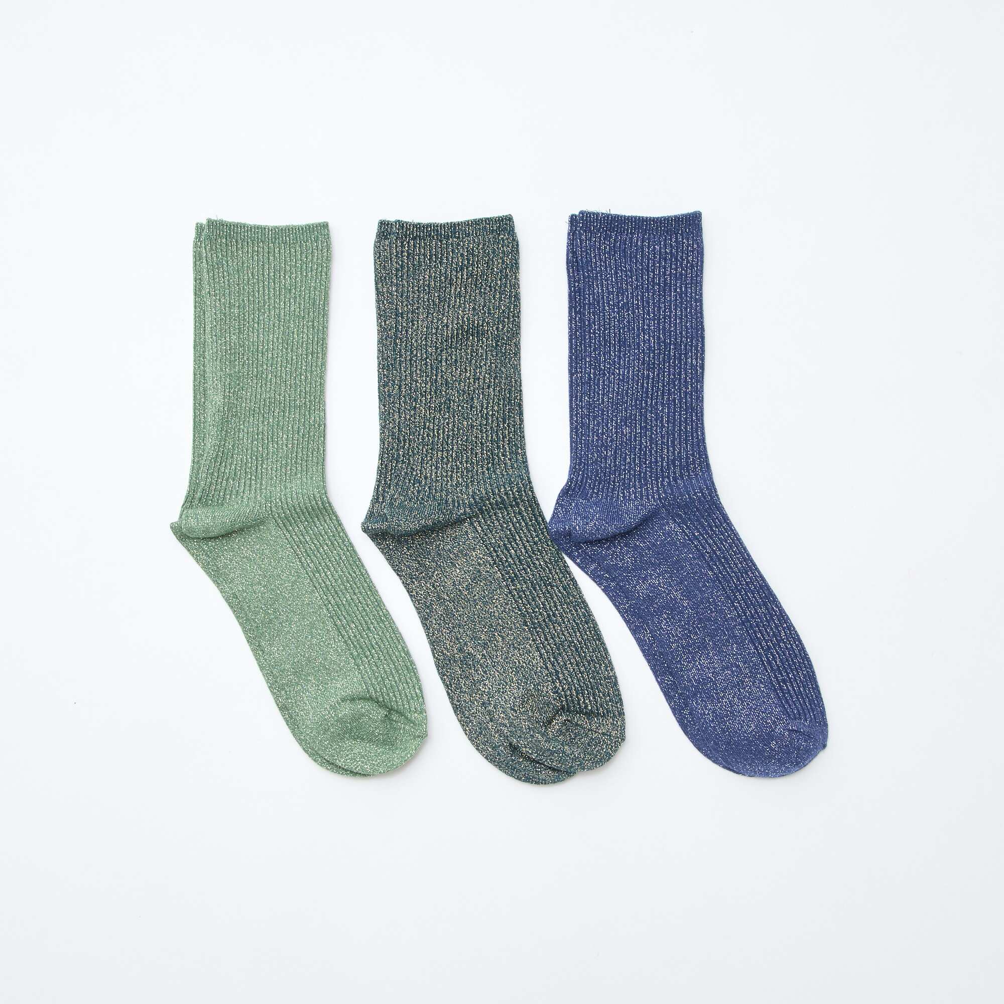 3-Pack of Cotton Novelty Socks GREEN - Image 2