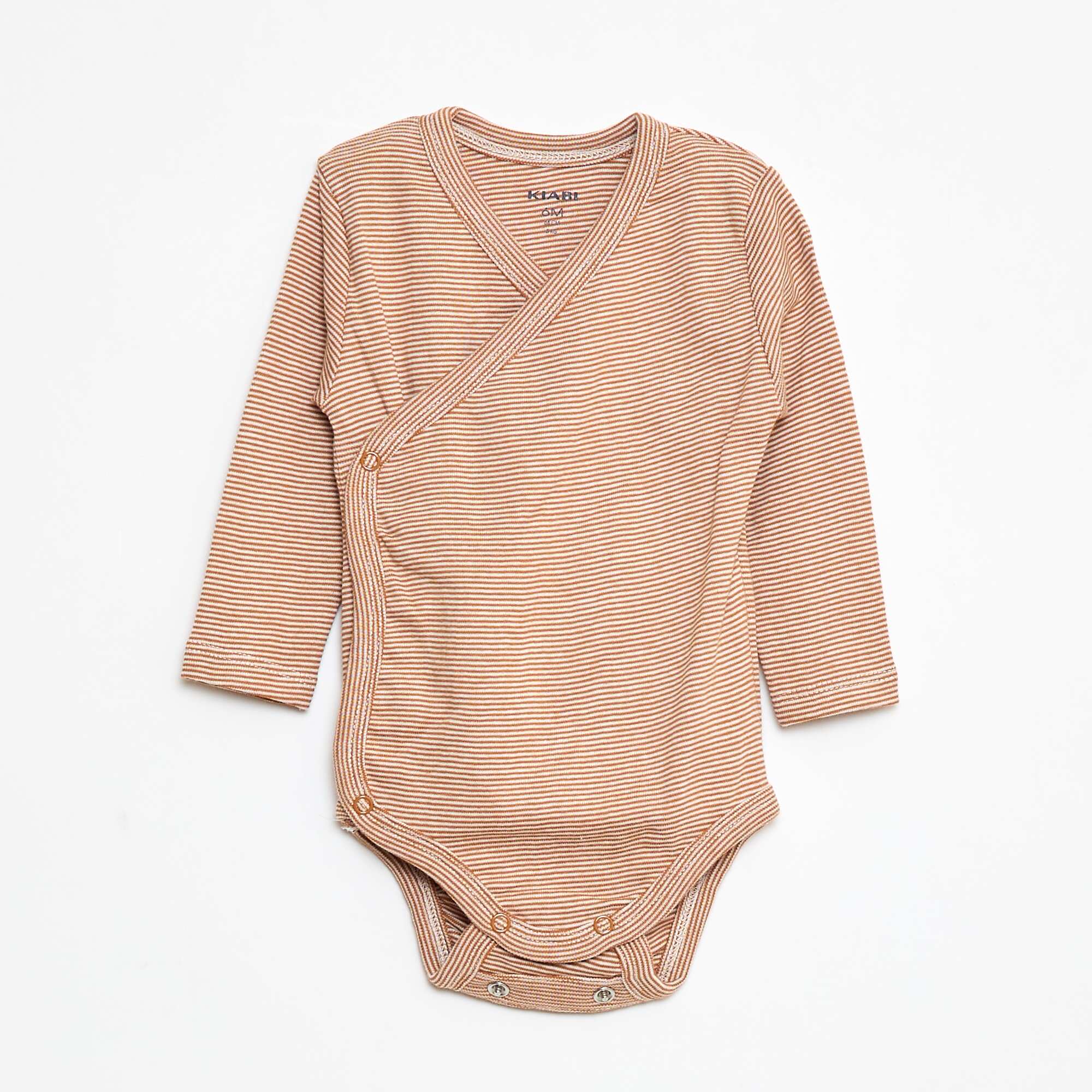 3-Pack of Long-Sleeve Bodysuits with Snap Closure BEIGE - Image 4