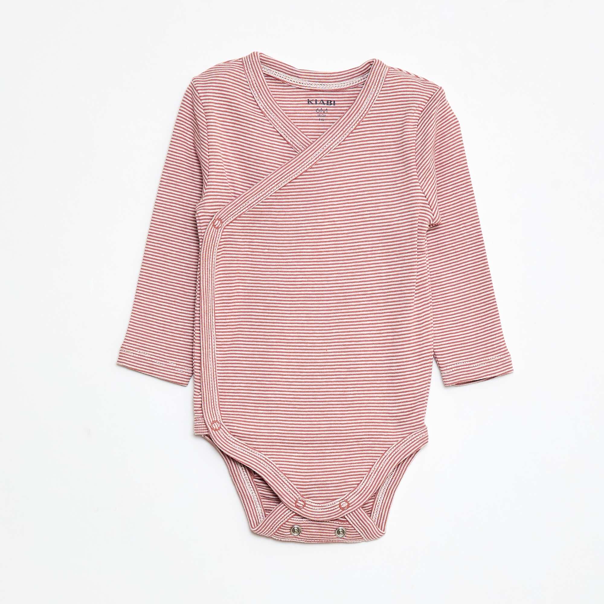 3-Pack of Long-Sleeved Bodysuits with Snap Fastening PINK - Image 3