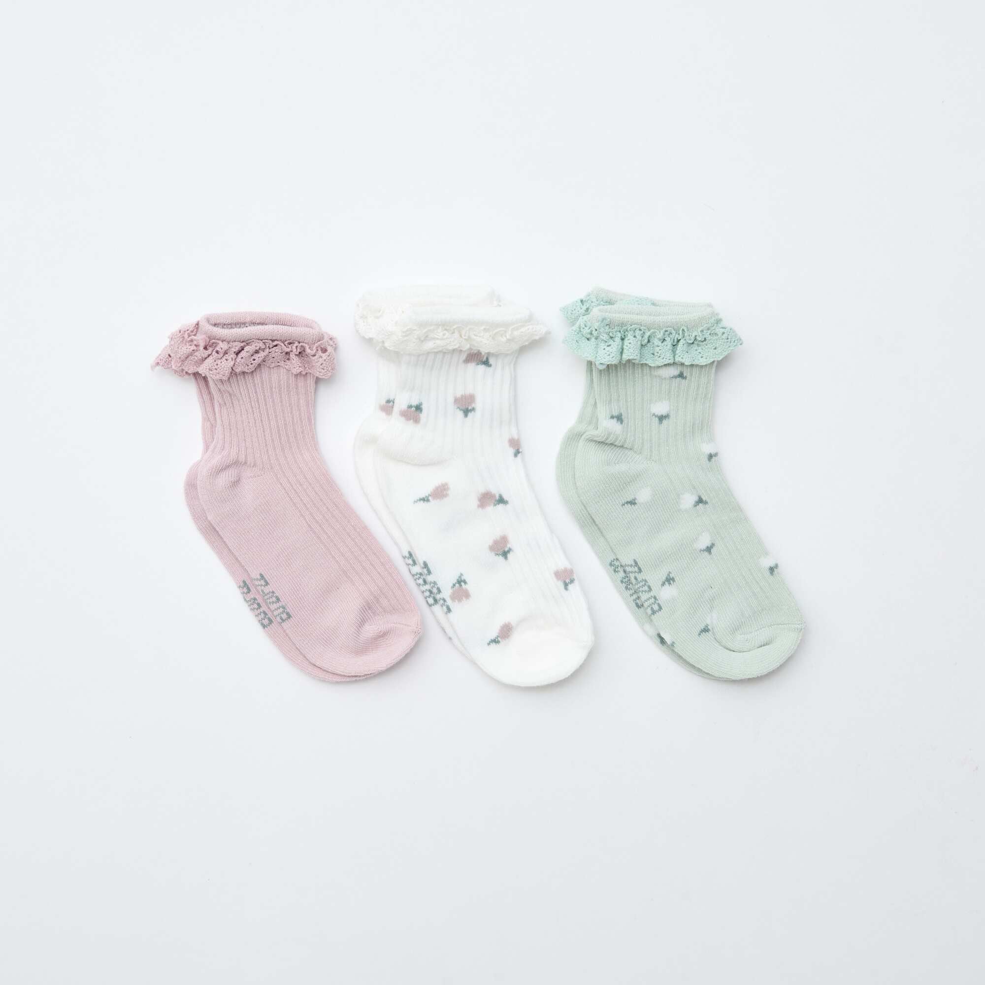 3-Pack of Printed Socks GREEN - Image 2