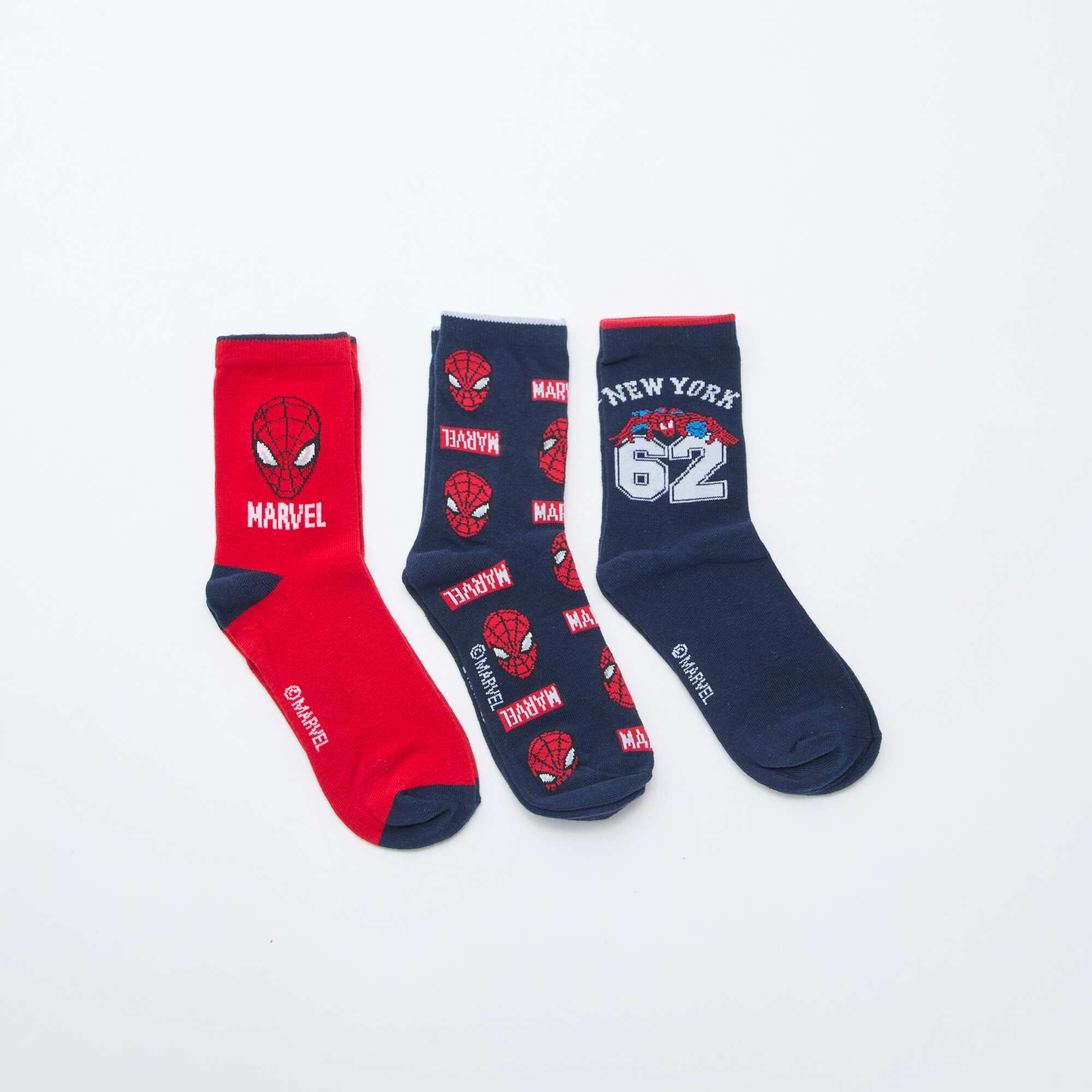 3-Pack of 'Spiderman' Socks BLUE - Image 2