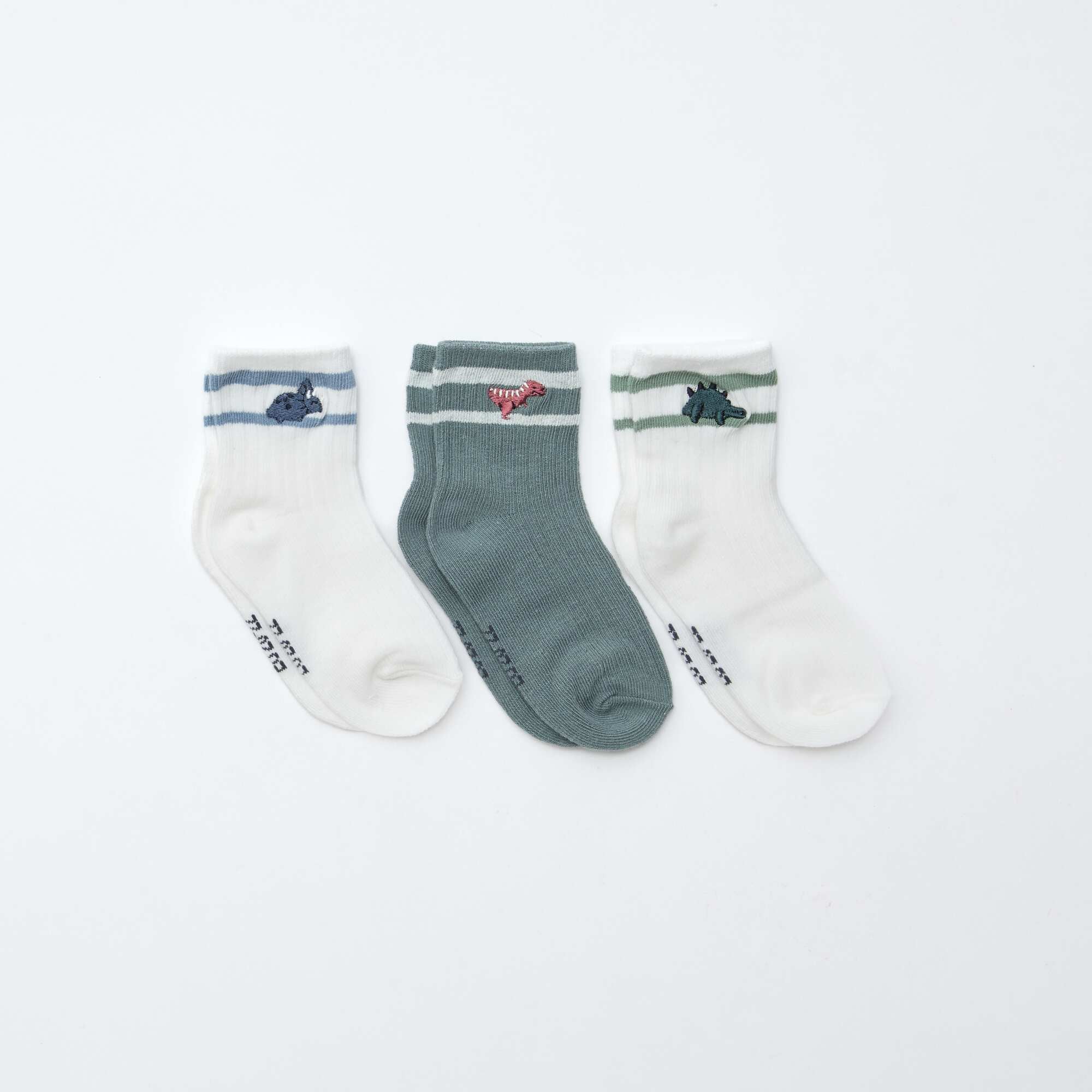 3-Pack of Stretch Knit Socks WHITE - Image 2