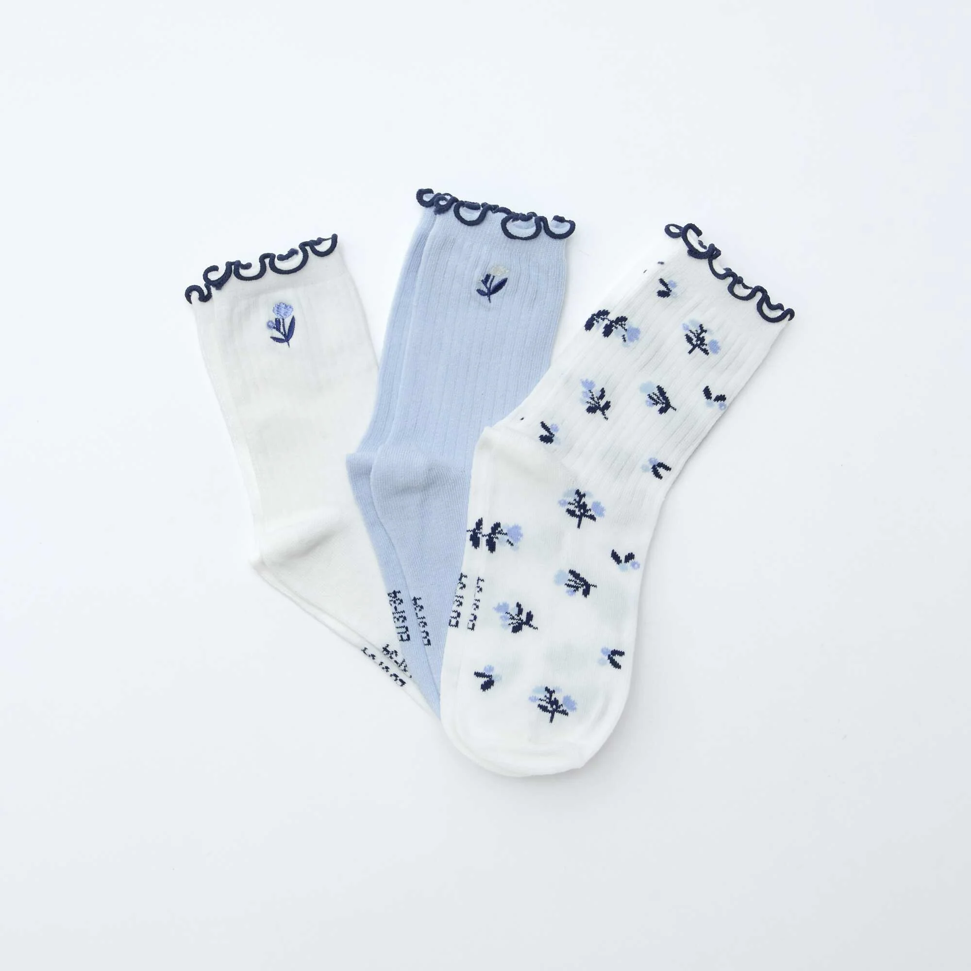 3-Pack Printed Socks WHITE