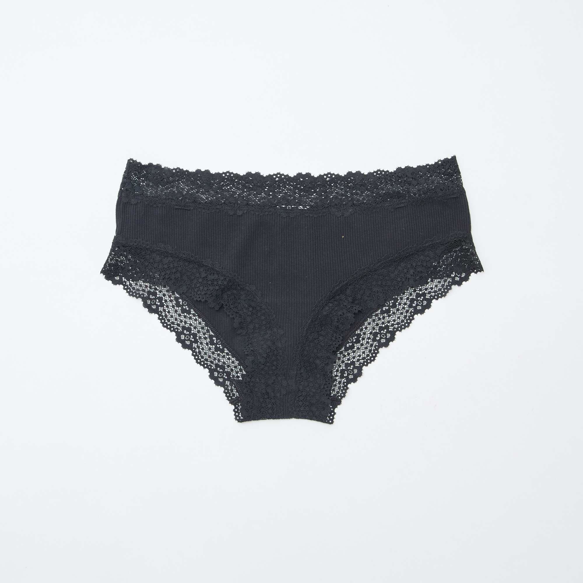 3-Pack Ribbed Shorties BLACK - Image 4