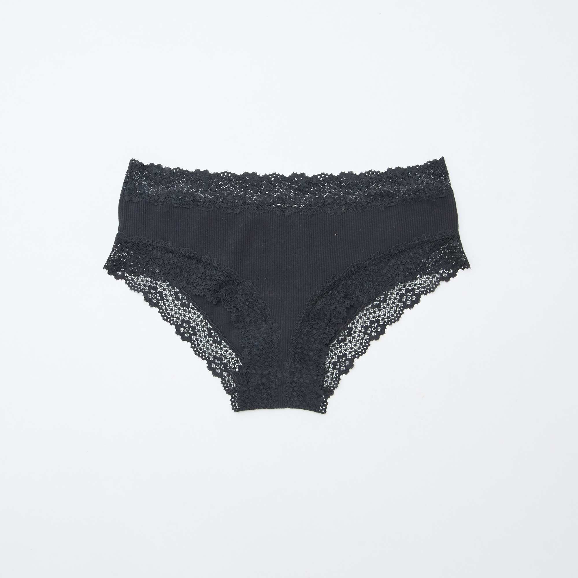 3-Pack Ribbed Shorties BLACK - Image 5