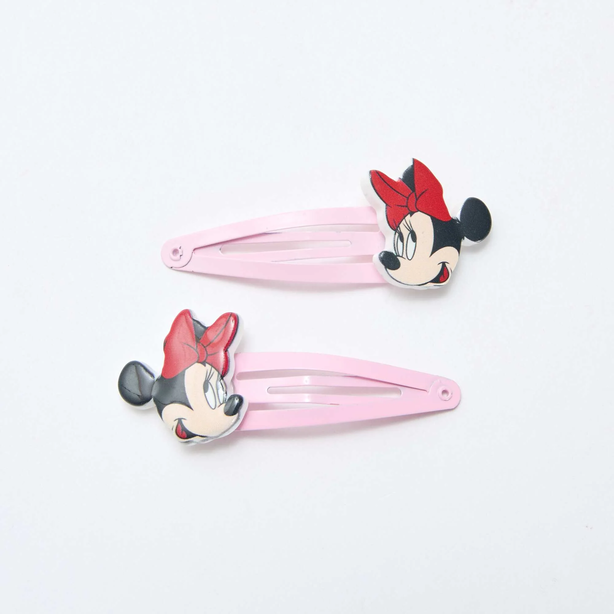 4 Hair Clips + 2 Hair Ties 'Minnie' Set PINK - Image 2
