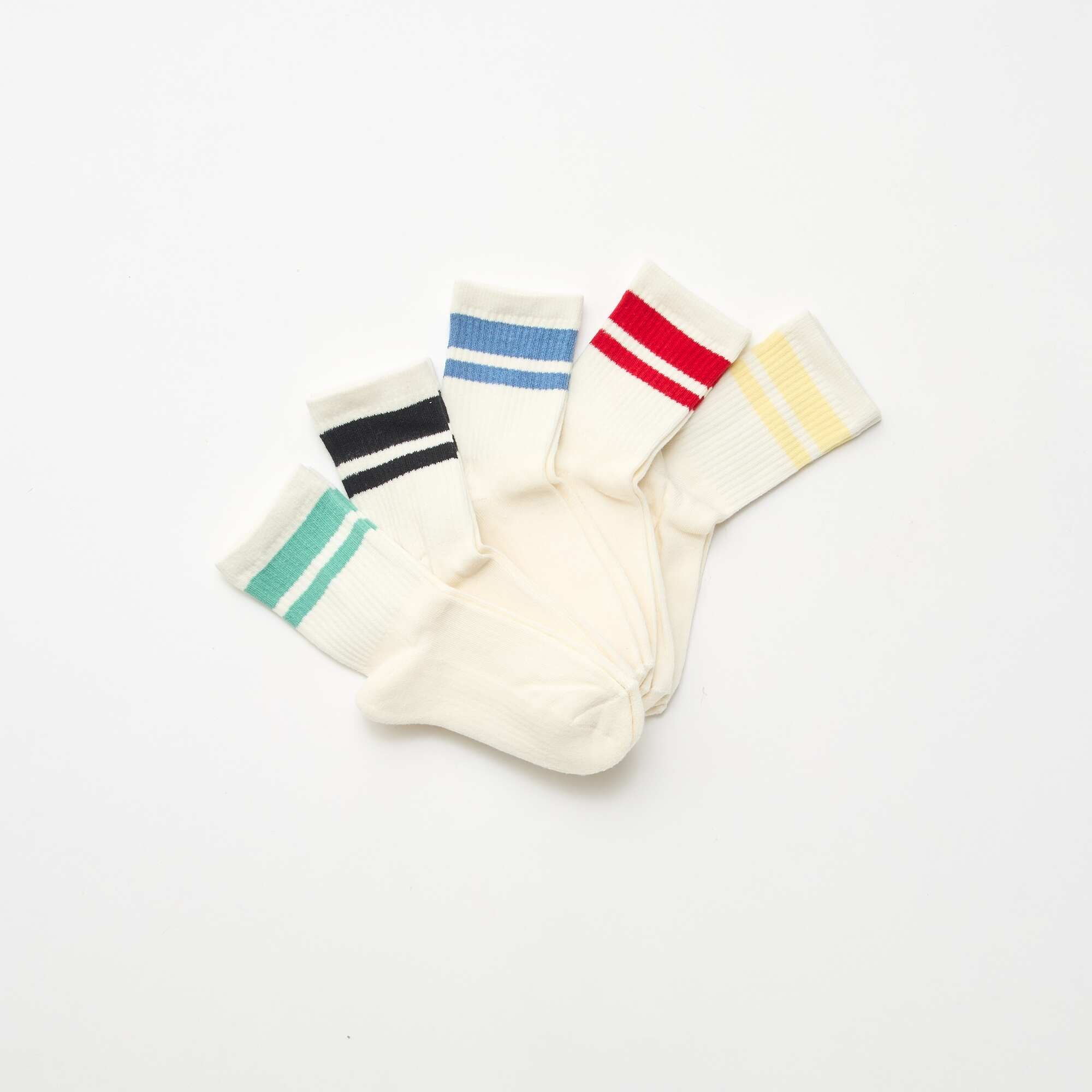 5-Pack Cotton Socks WHITE