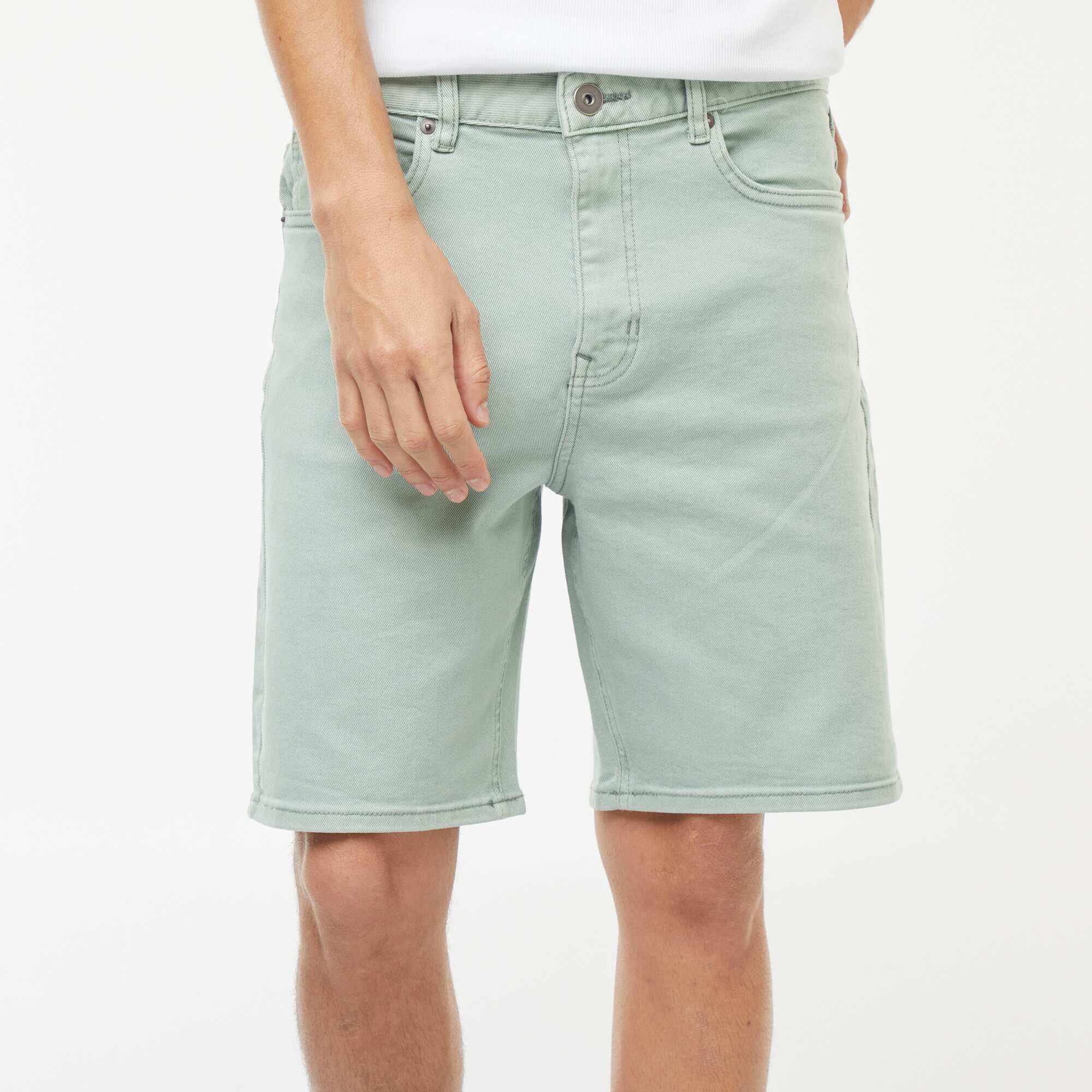 5-pocket twill Bermuda shorts GREEN - Image 2