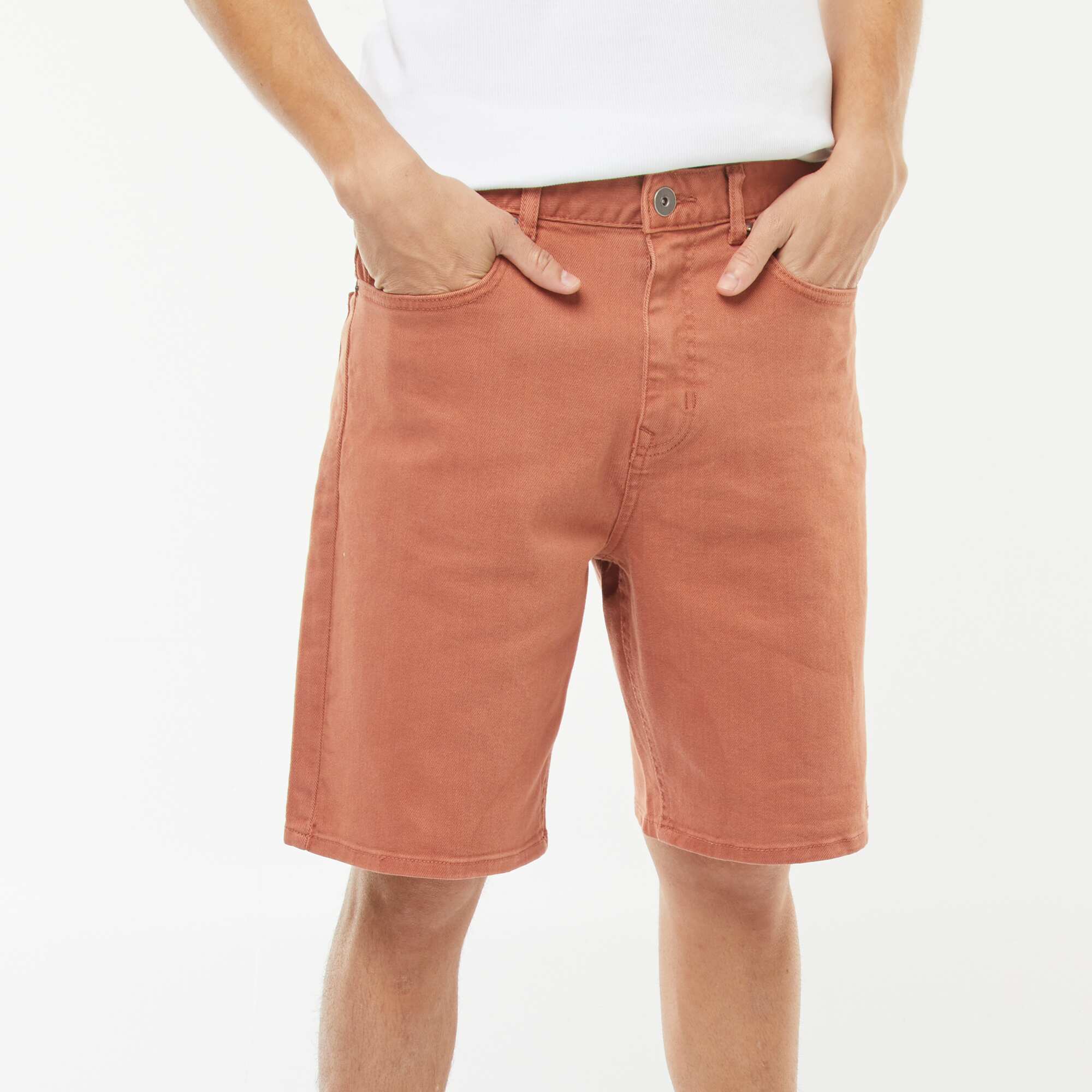 5-pocket twill Bermuda shorts RED - Image 2