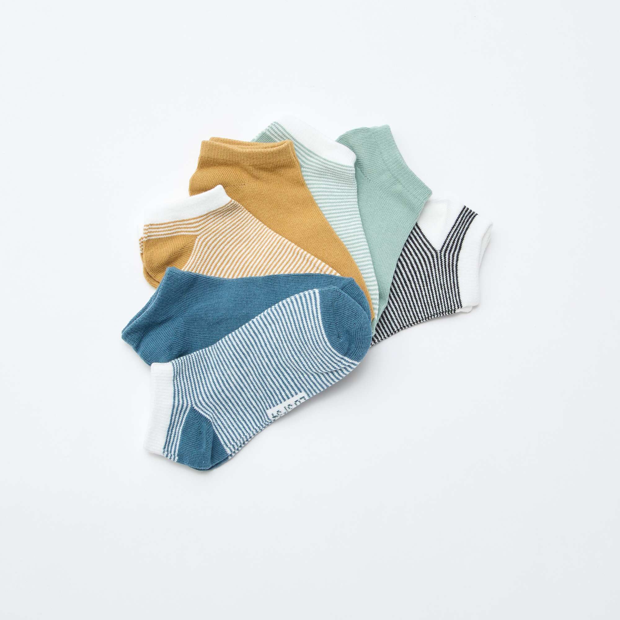 7-Pack of Invisible Ankle Socks BLUE