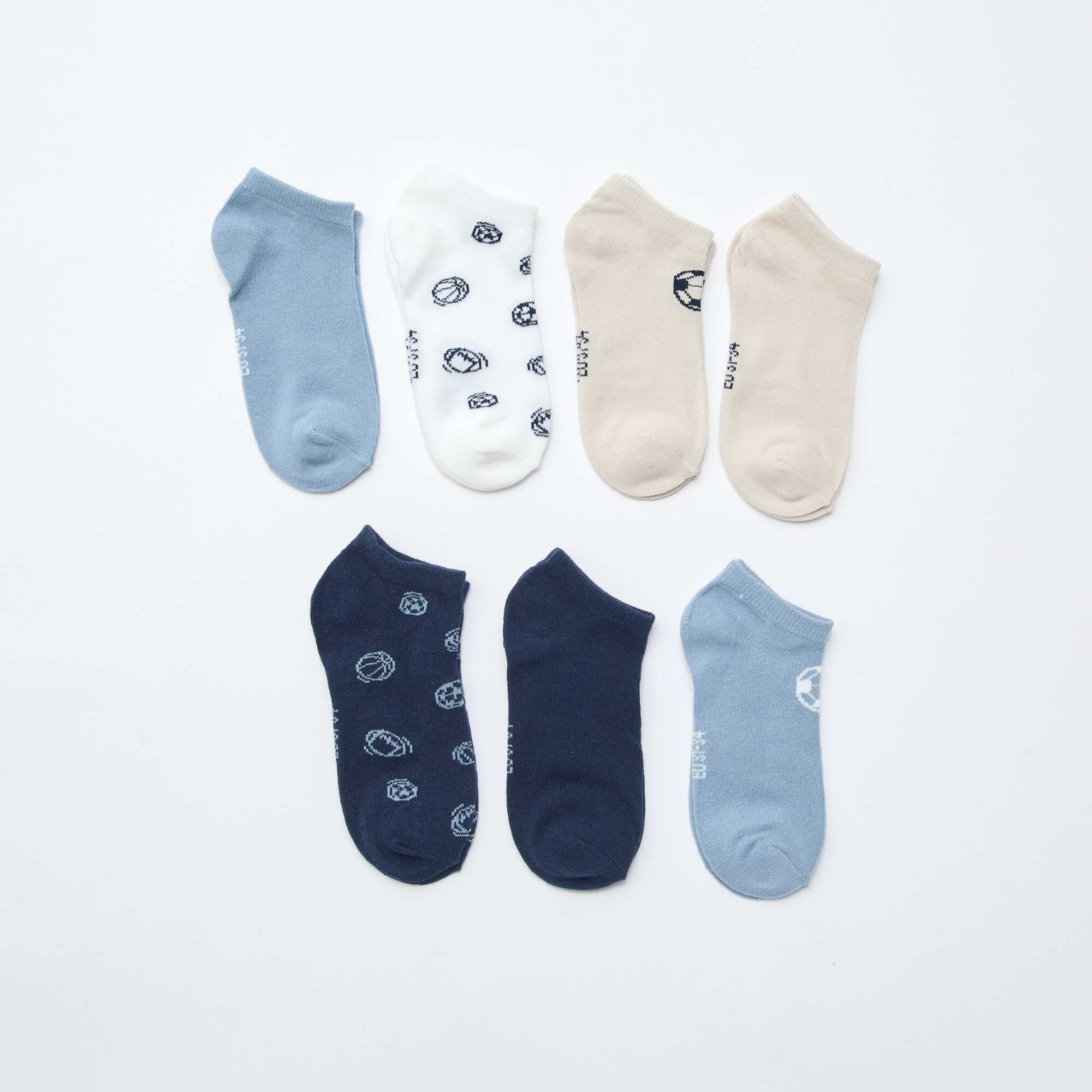 7-Pack of Invisible Ankle Socks BLUE - Image 2