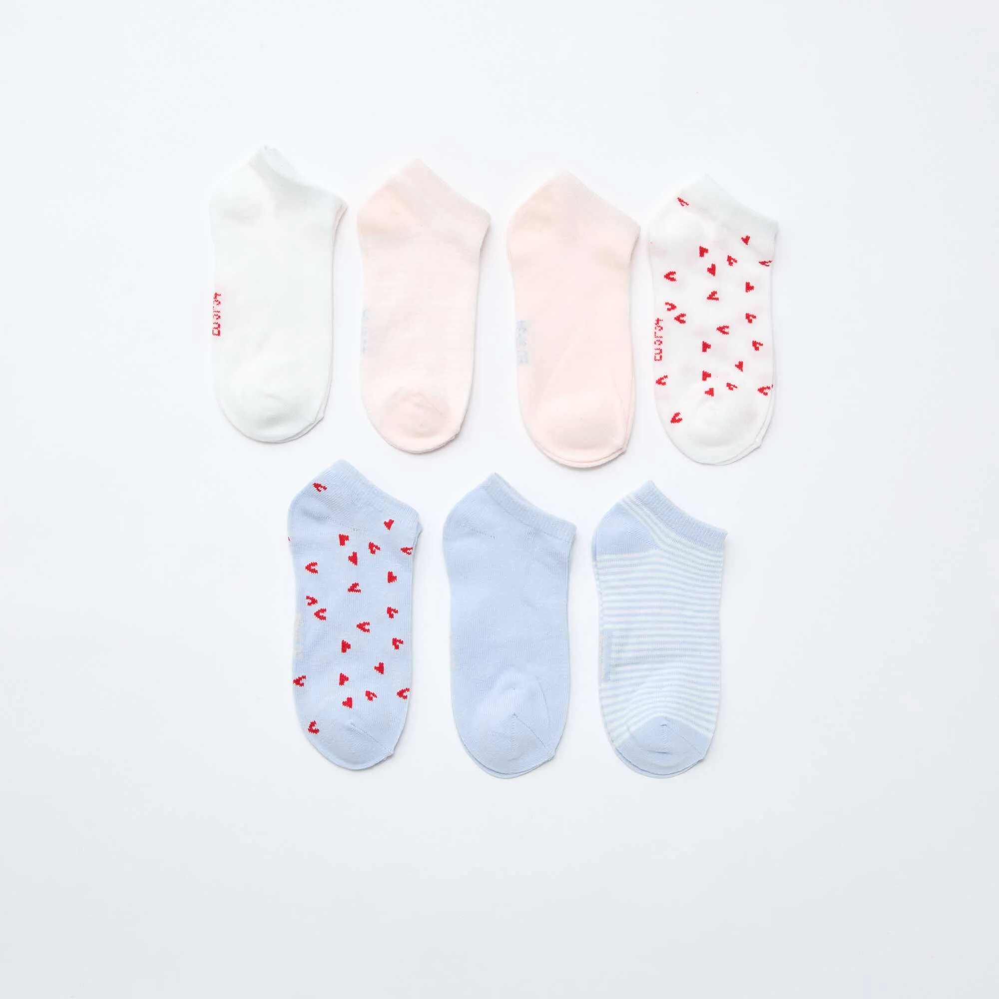 7-Pack of Invisible Ankle Socks WHITE - Image 2