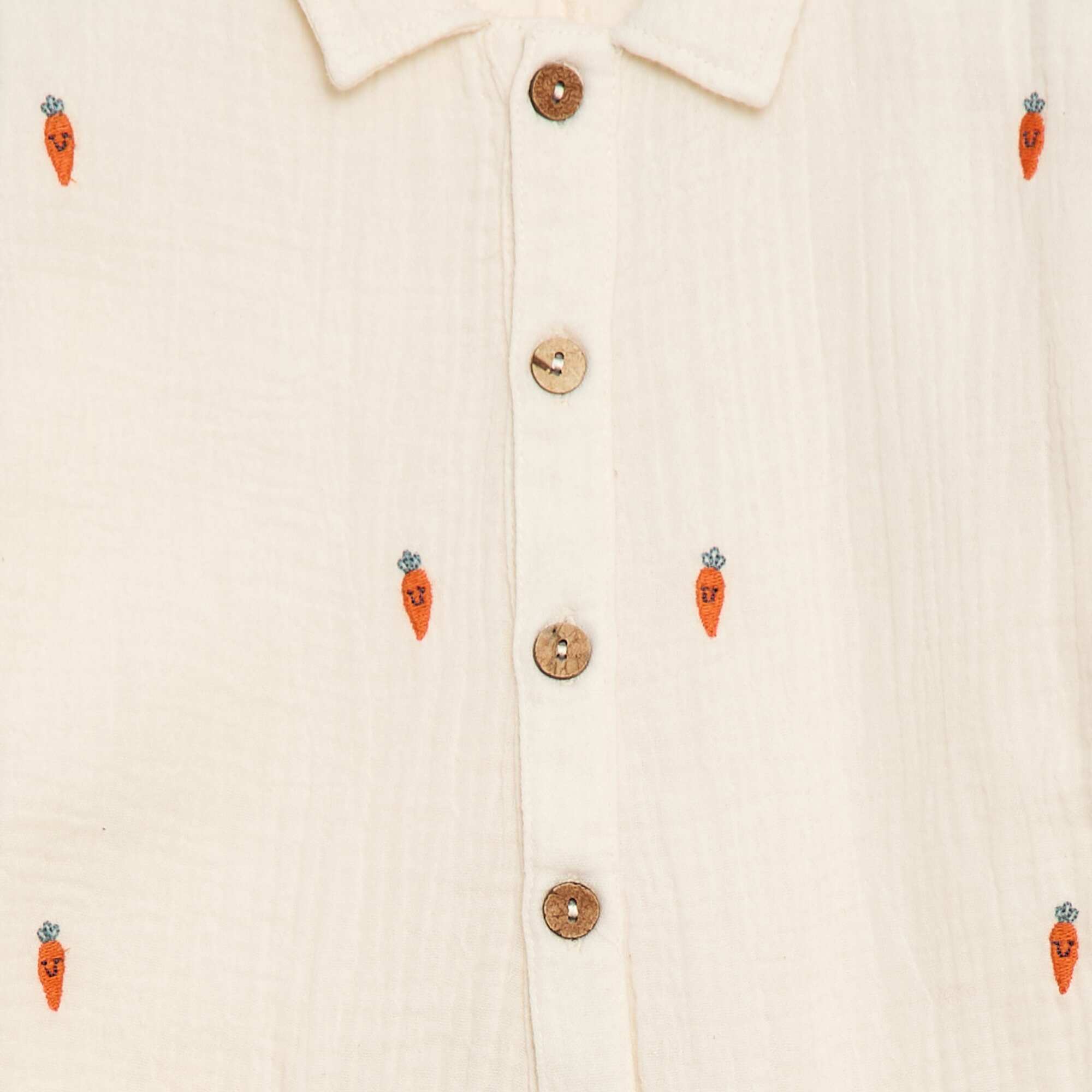 All-Over Print Cotton Romper WHITE - Image 3