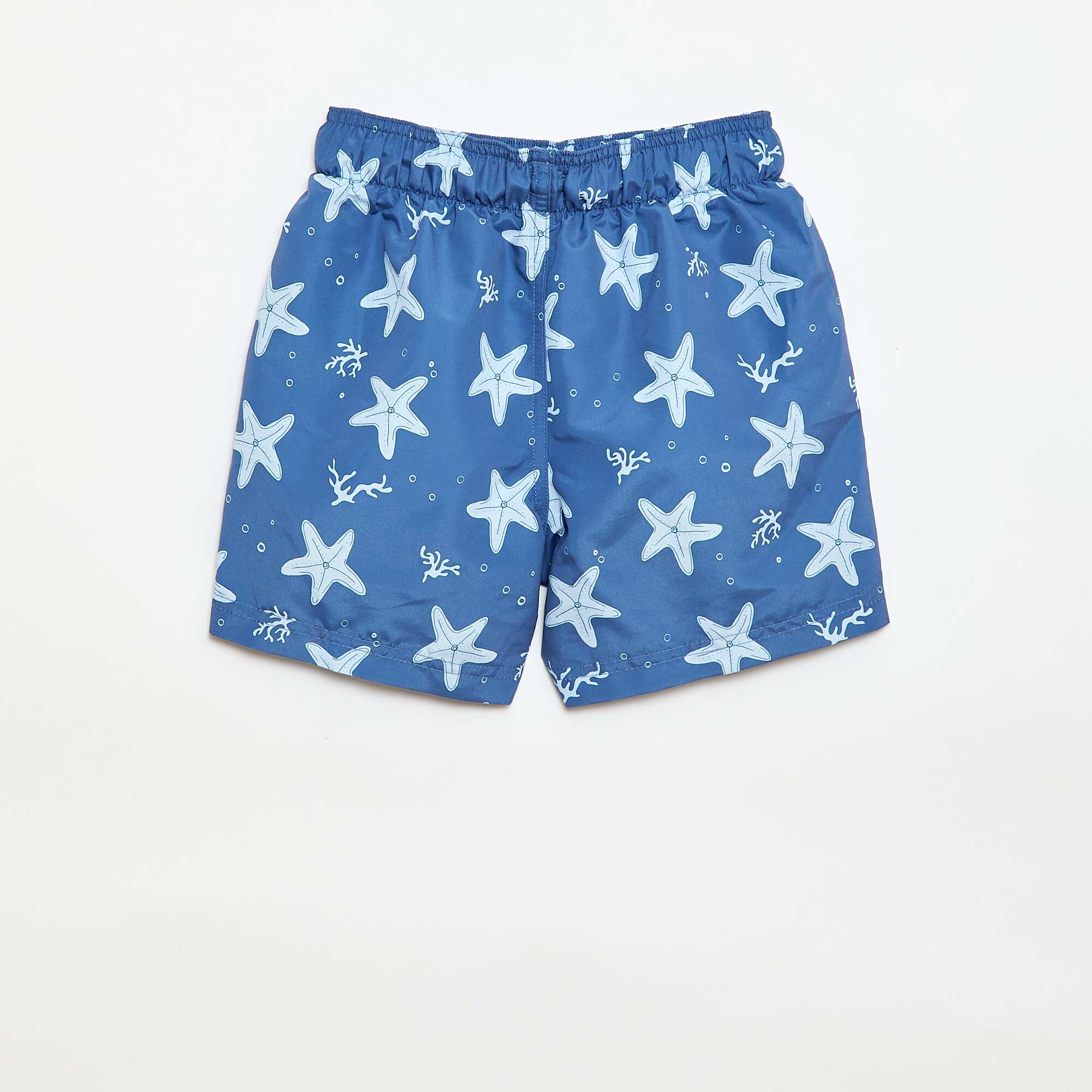 All-Over 'Sea' Print Swim Bermuda Shorts BLUE - Image 3