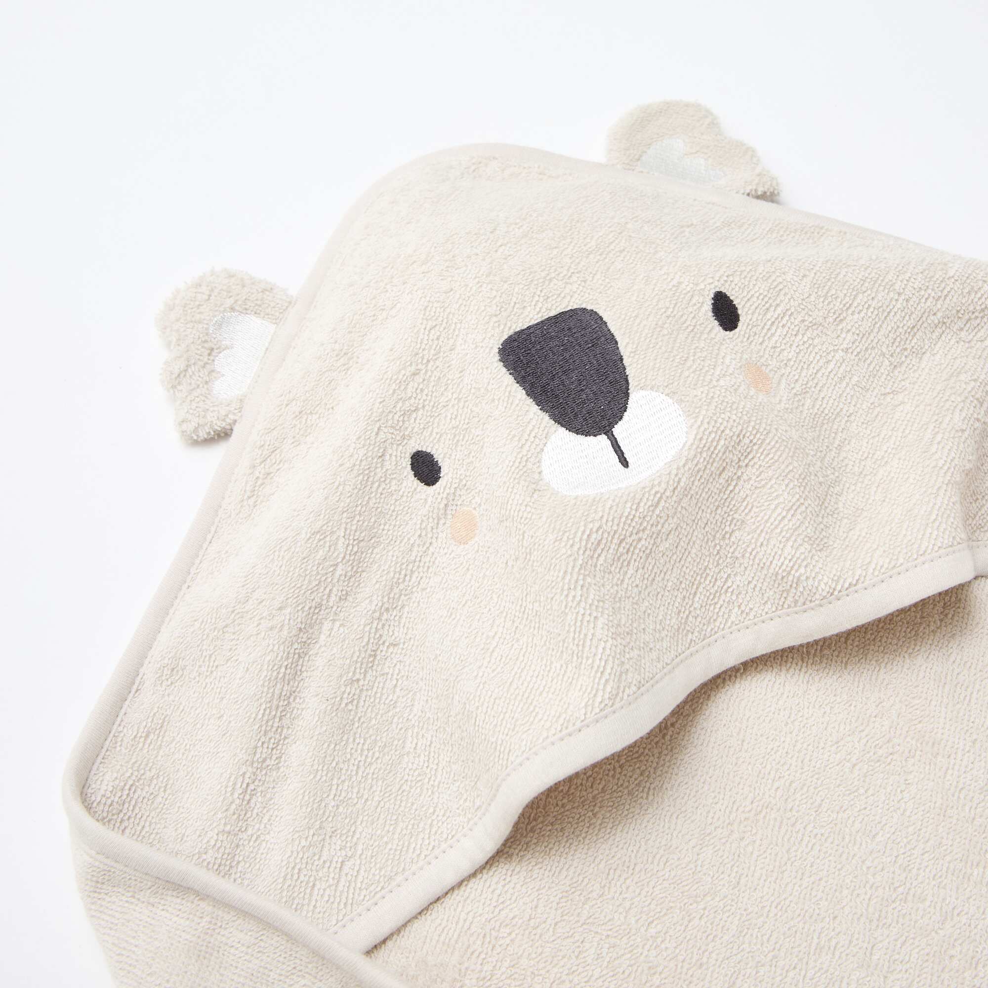 Animal Ear Terry Bath Cape GREY - Image 3