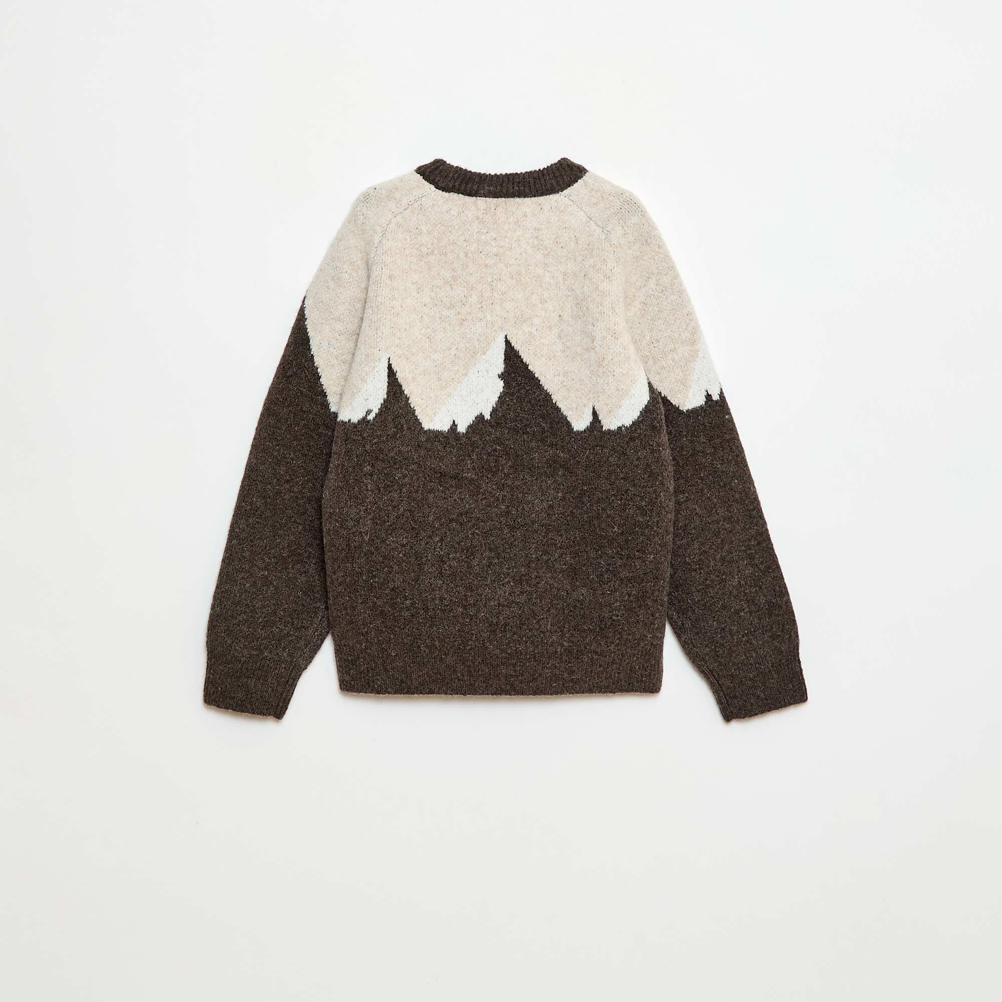 Animated Crew Neck Sweater BEIGE - Image 3