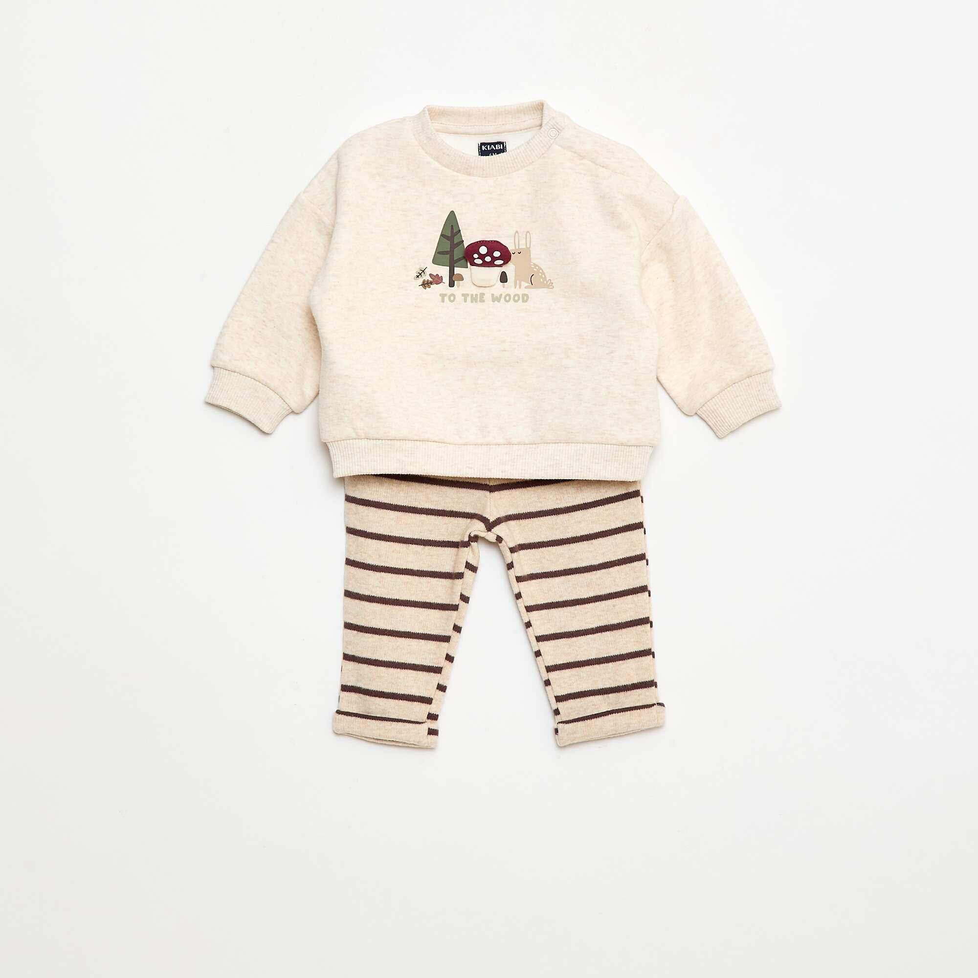 Animated Sweatshirt and Legging Set BEIGE