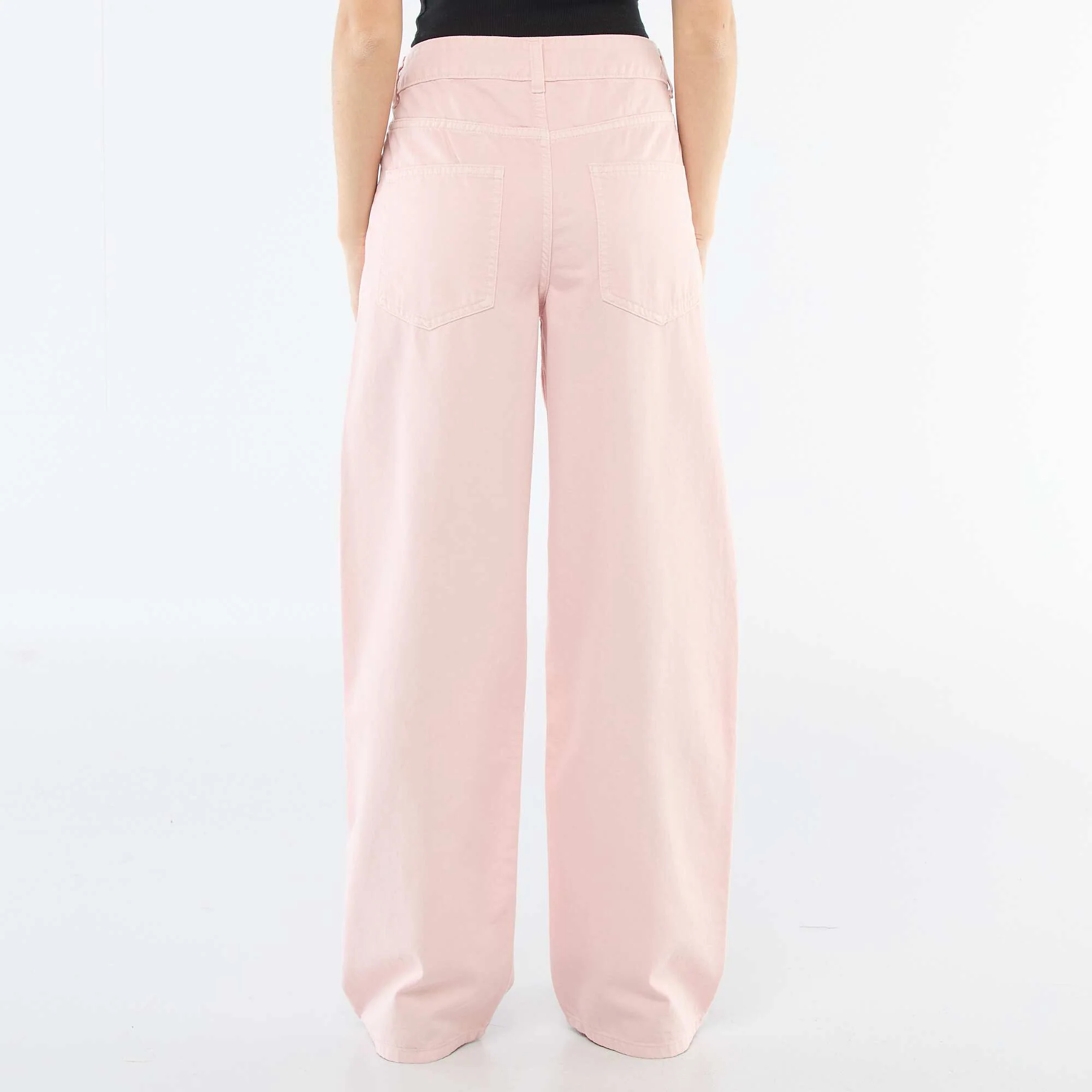 Asymmetrical Twill Pants PINK - Image 3
