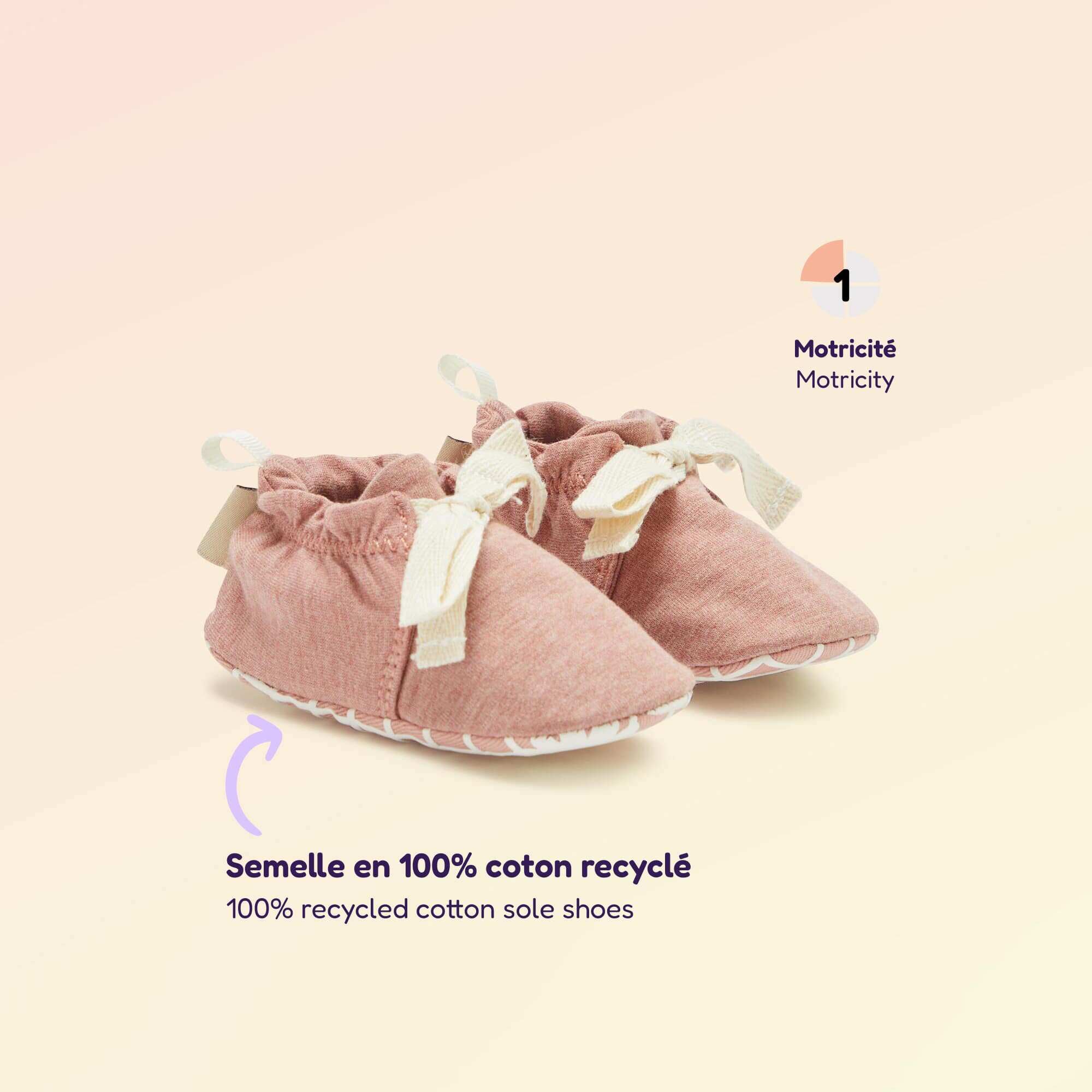 Baby 'Turning Over' Mobility Slippers - Kitchoun PINK - Image 4