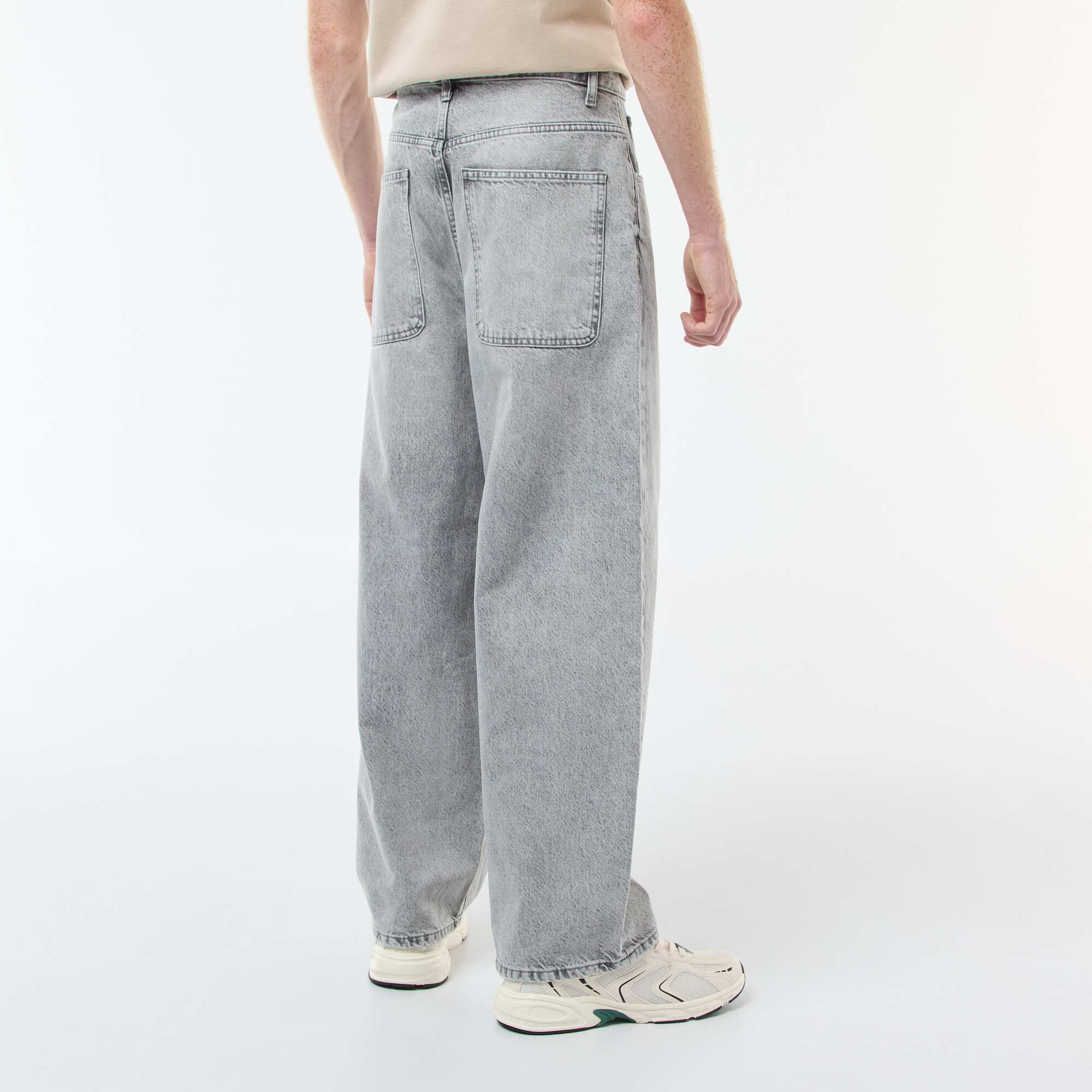 Baggy Denim Fit Jeans in Cotton GREY - Image 3